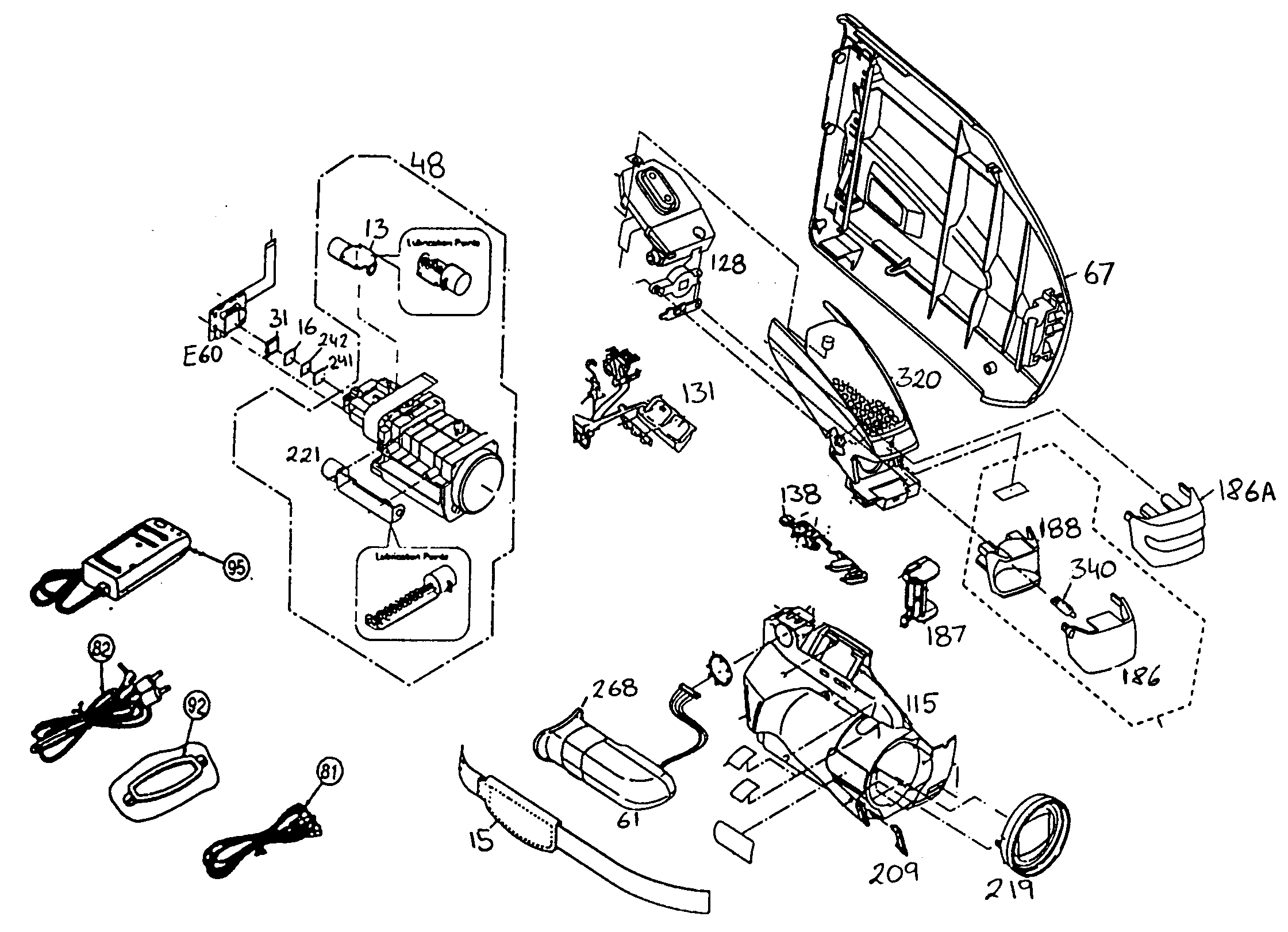 Panasonic PV-D301-K cabinet parts diagram