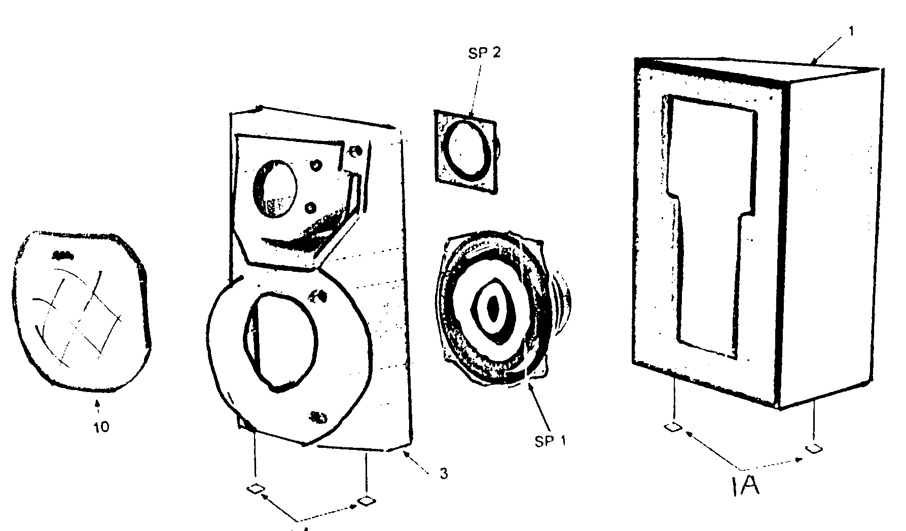 Panasonic SB-AK22 speakers diagram