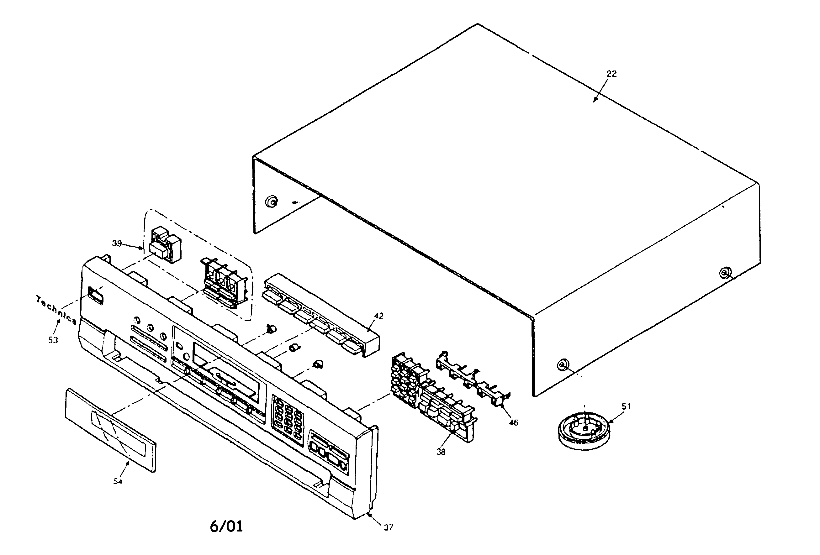 Panasonic SL-PD9 cabinet parts diagram