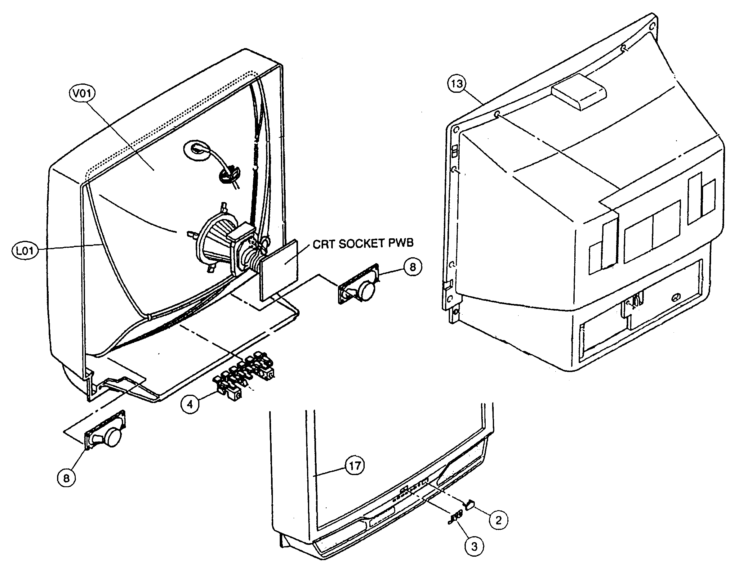 JVC AV-32260H cabinet parts diagram