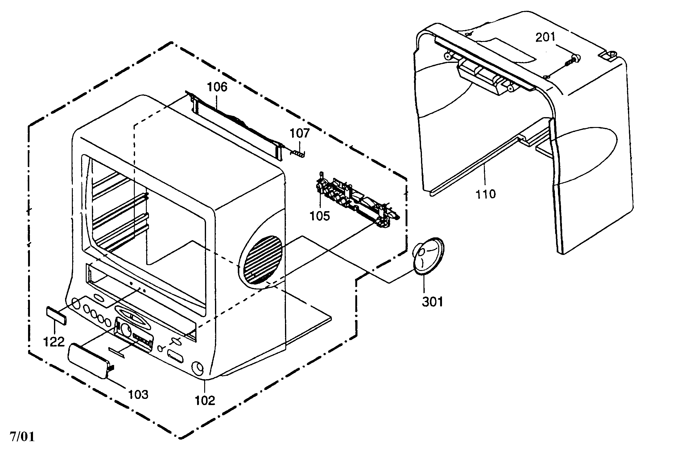 RCA T09084 cabinet parts diagram