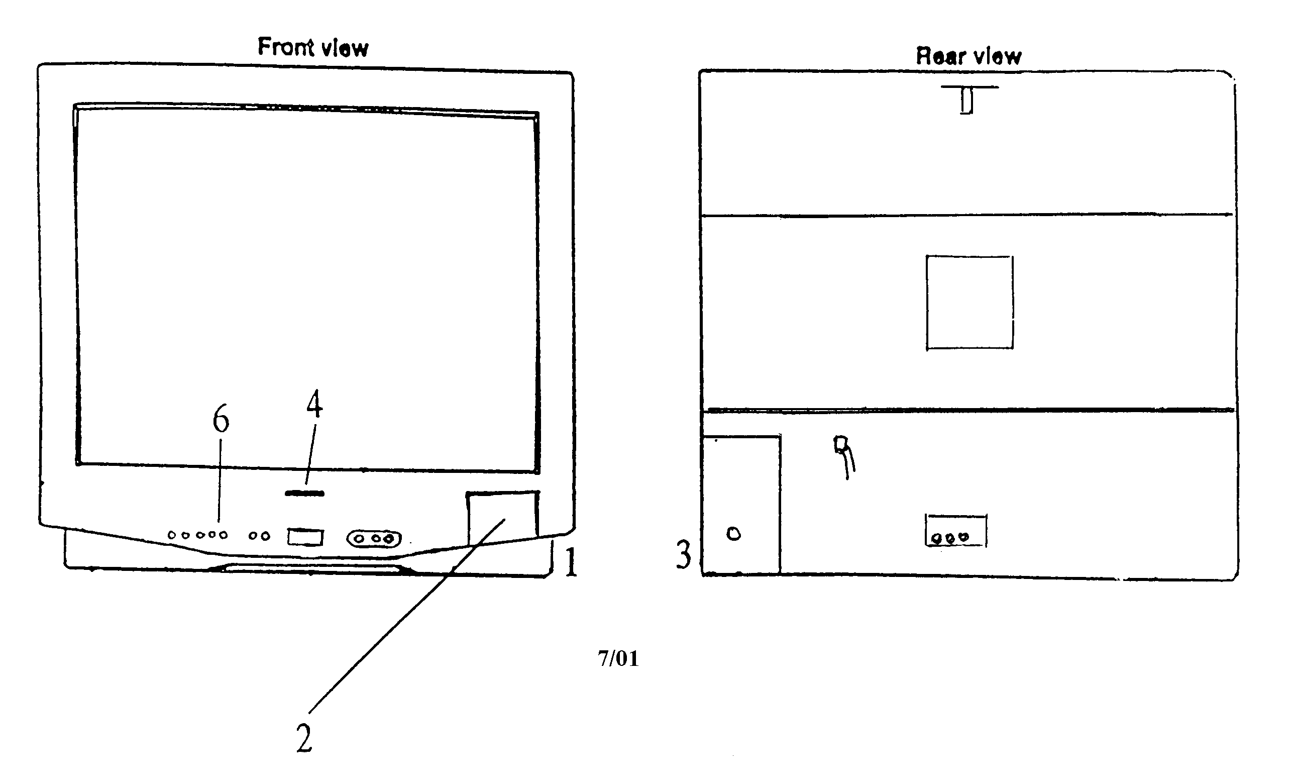 Panasonic CT-13R42CE cabinet parts diagram