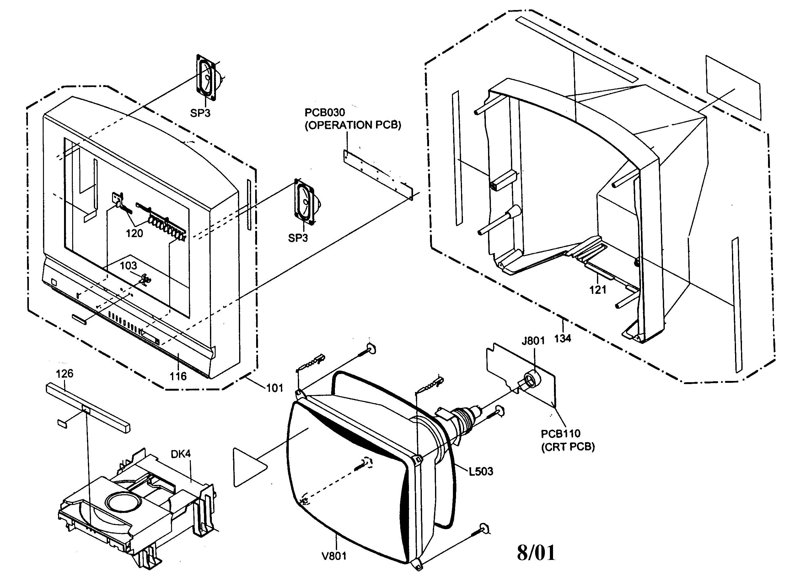 Toshiba MD20FL1 cabinet parts diagram