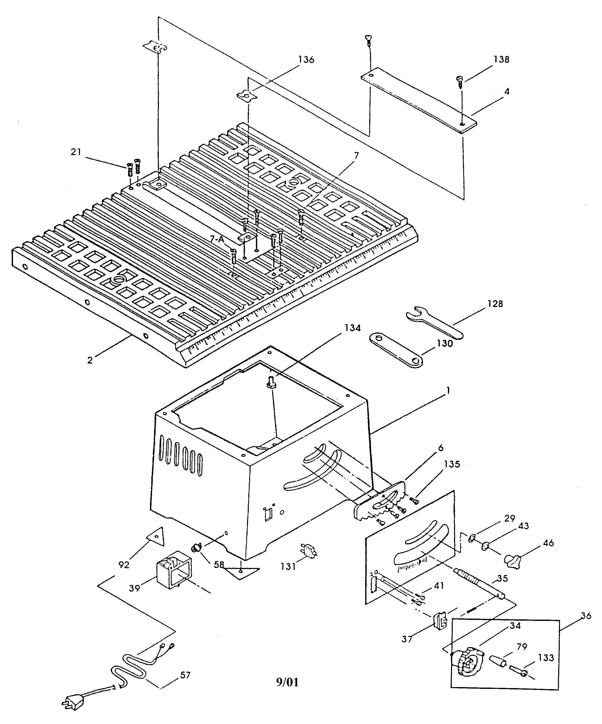 Pro-Tech 40028 bench diagram