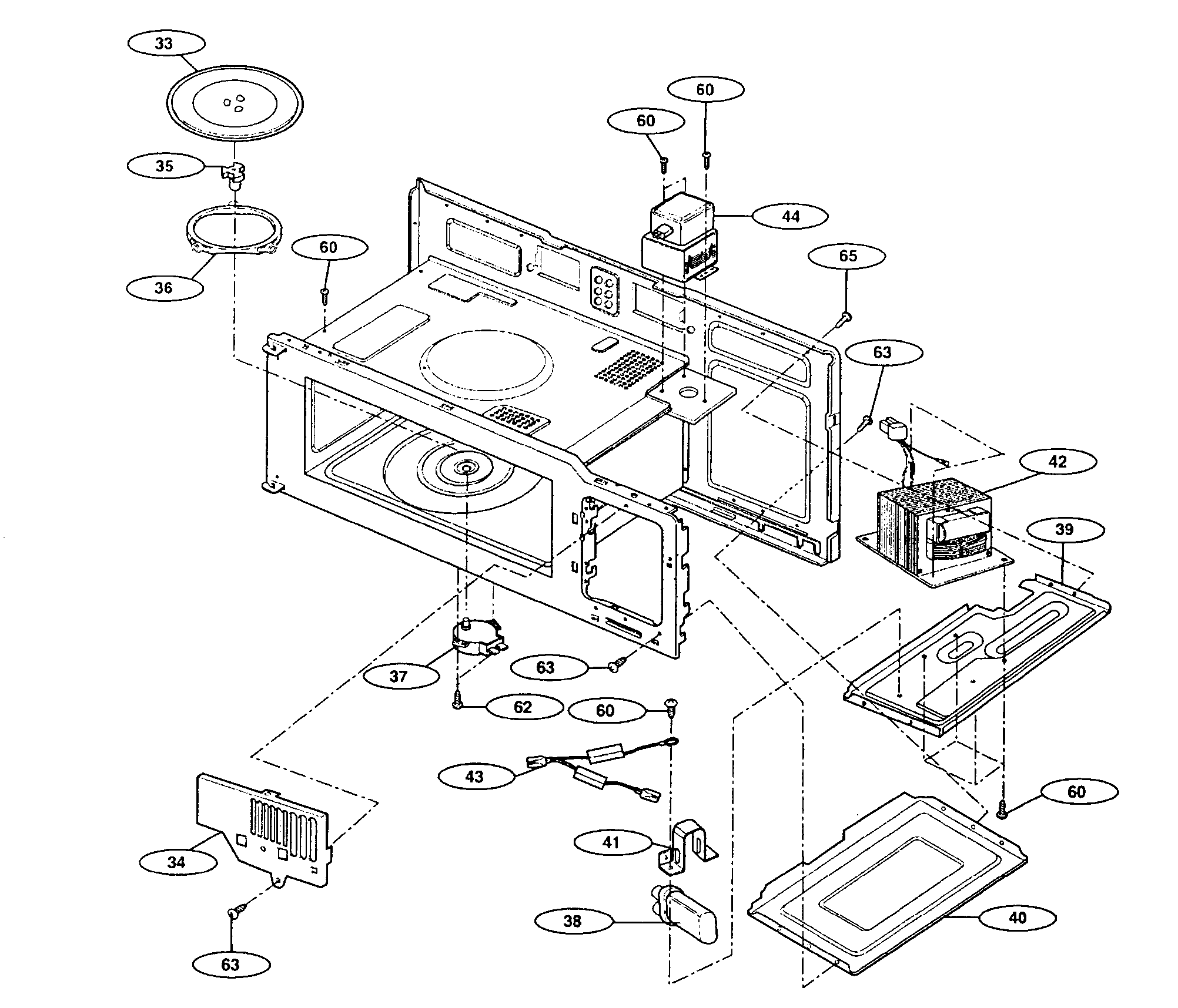 Panasonic NN-S251WL high voltage diagram