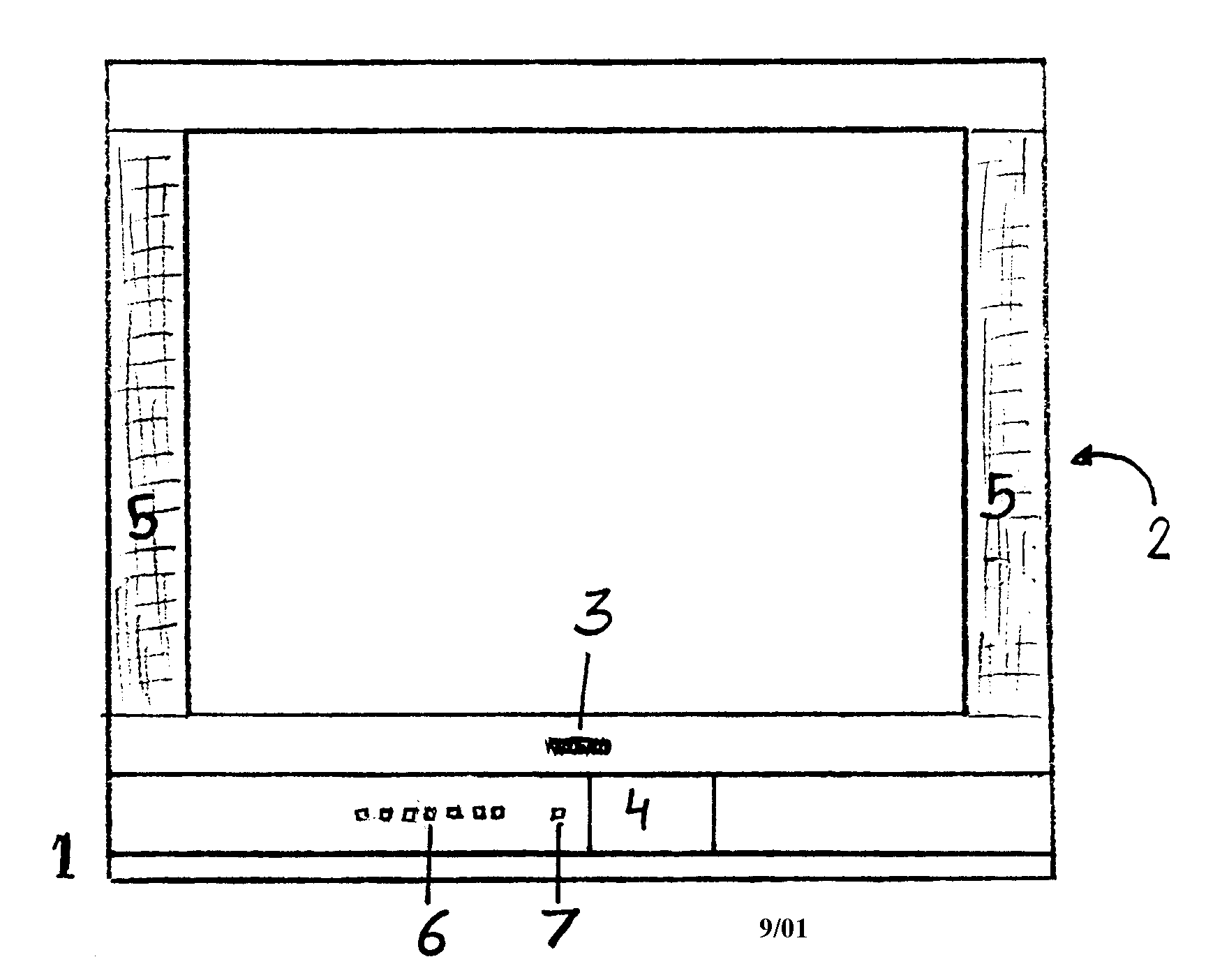 Panasonic CT-20SX11E cabinet parts diagram
