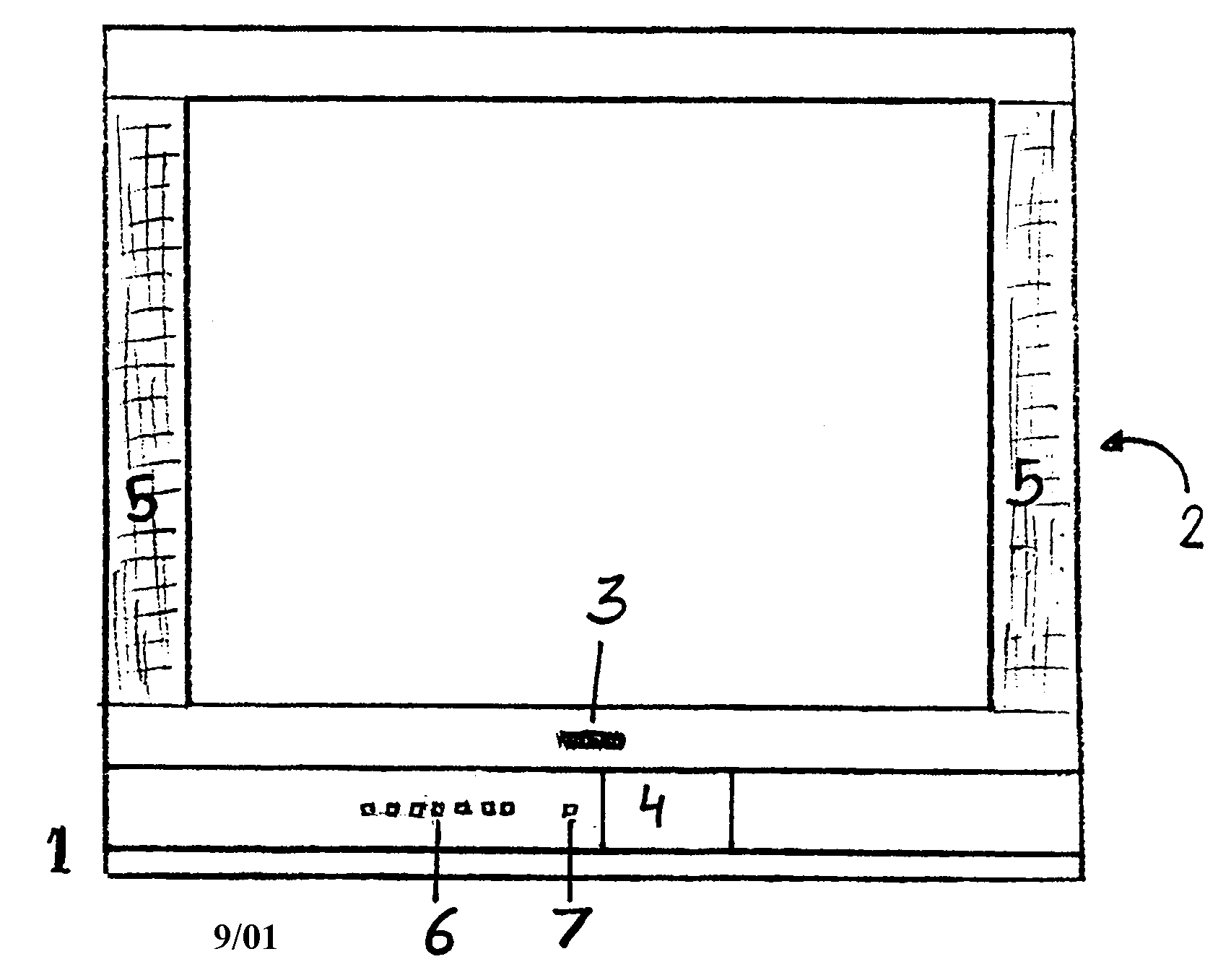 Panasonic CT-24SX11UE cabinet parts diagram