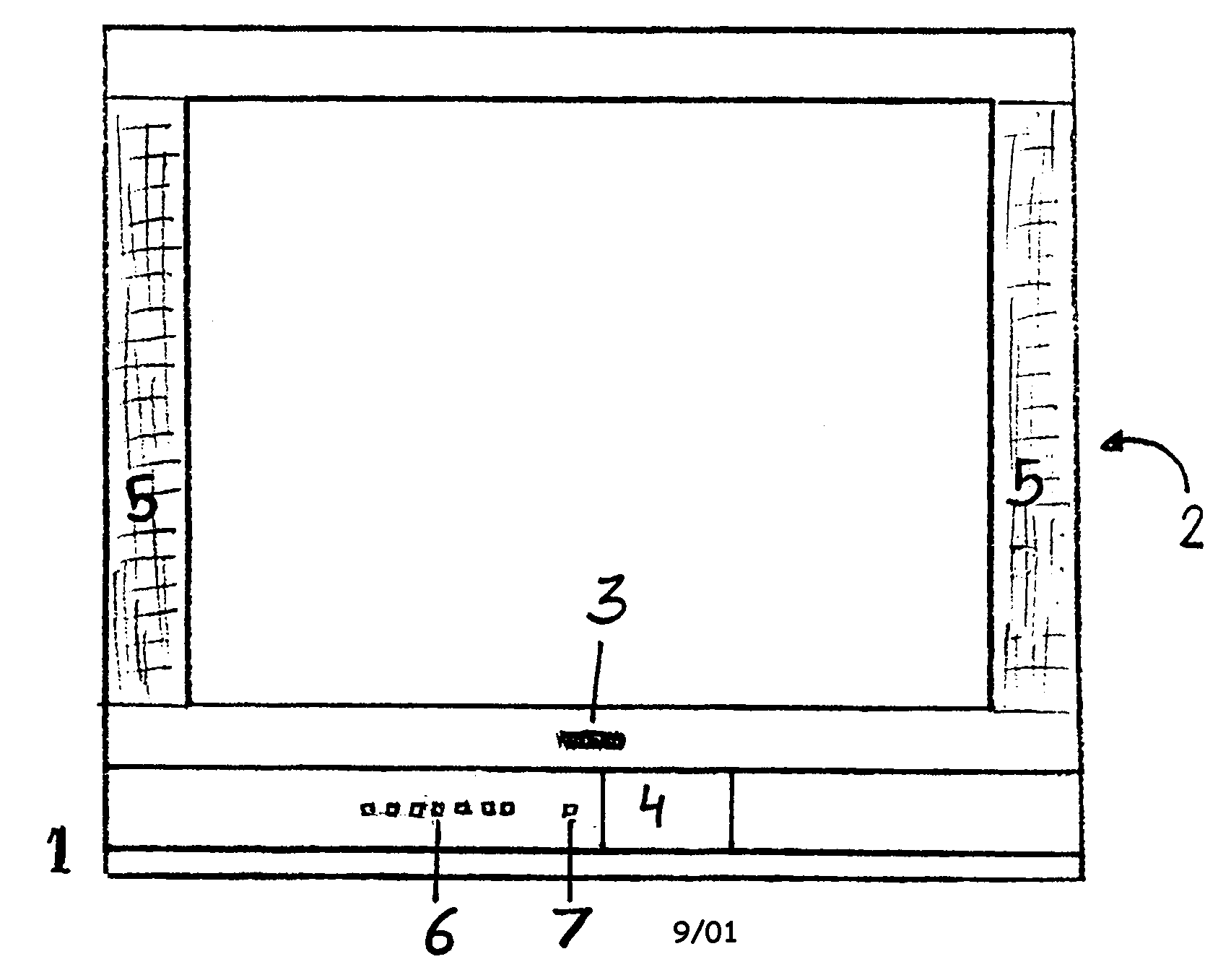 Panasonic CT-27SX11CE cabinet parts diagram