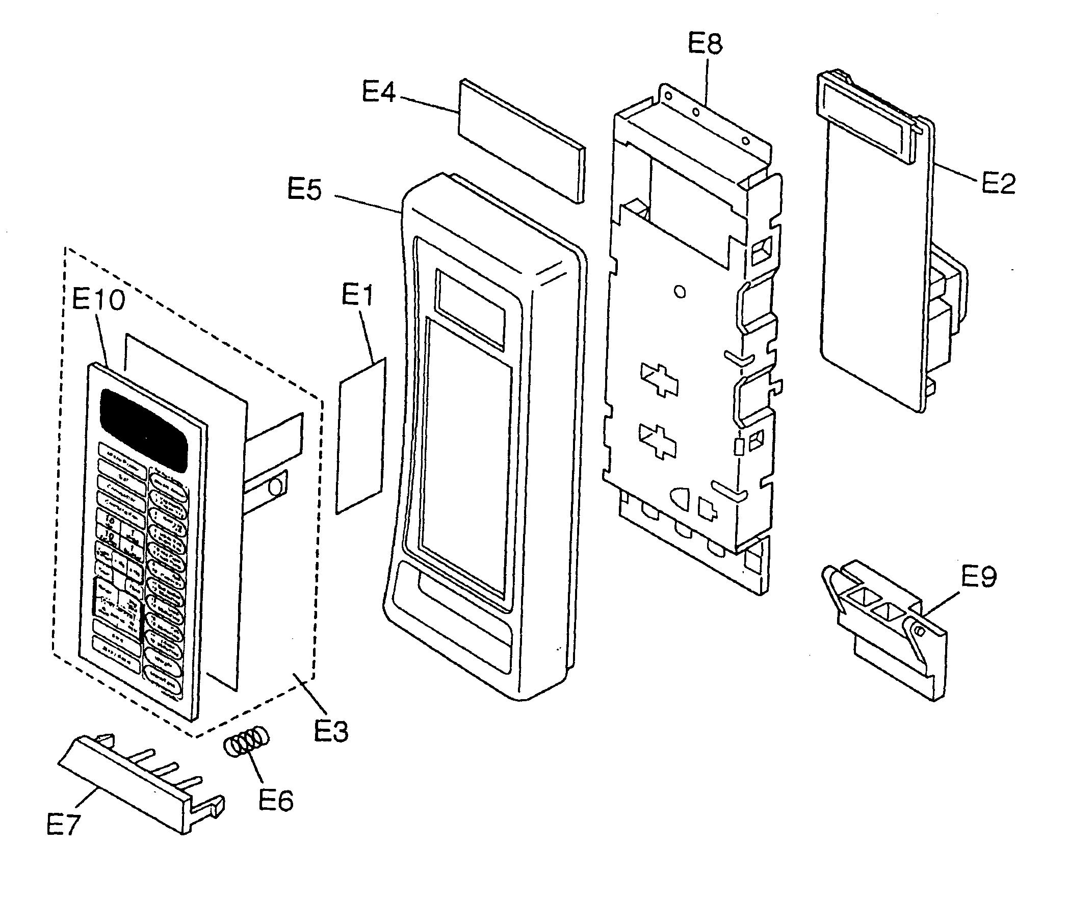 Panasonic NN-C980B escutcheon base assy diagram