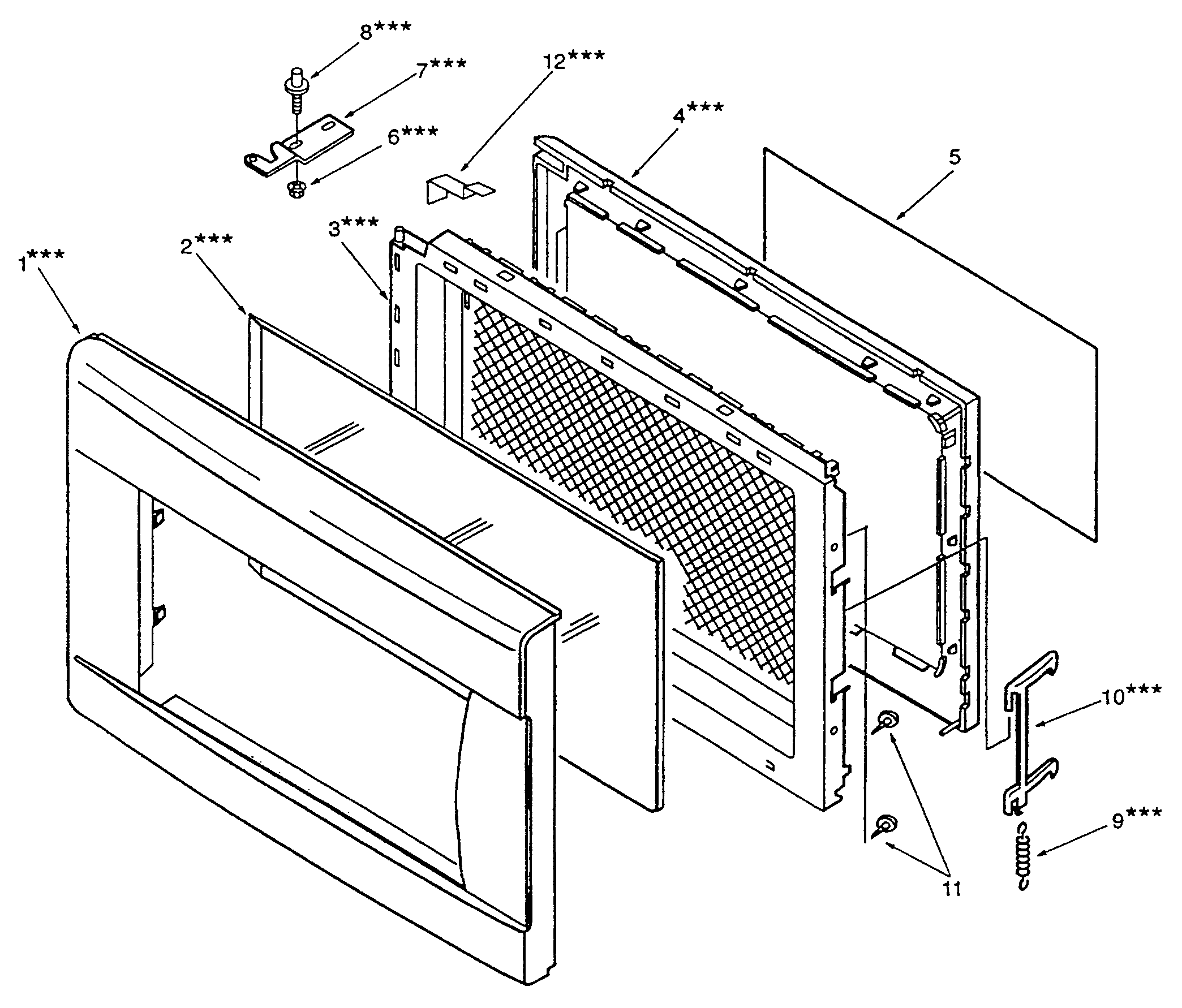 Kenmore 56561582010 door diagram