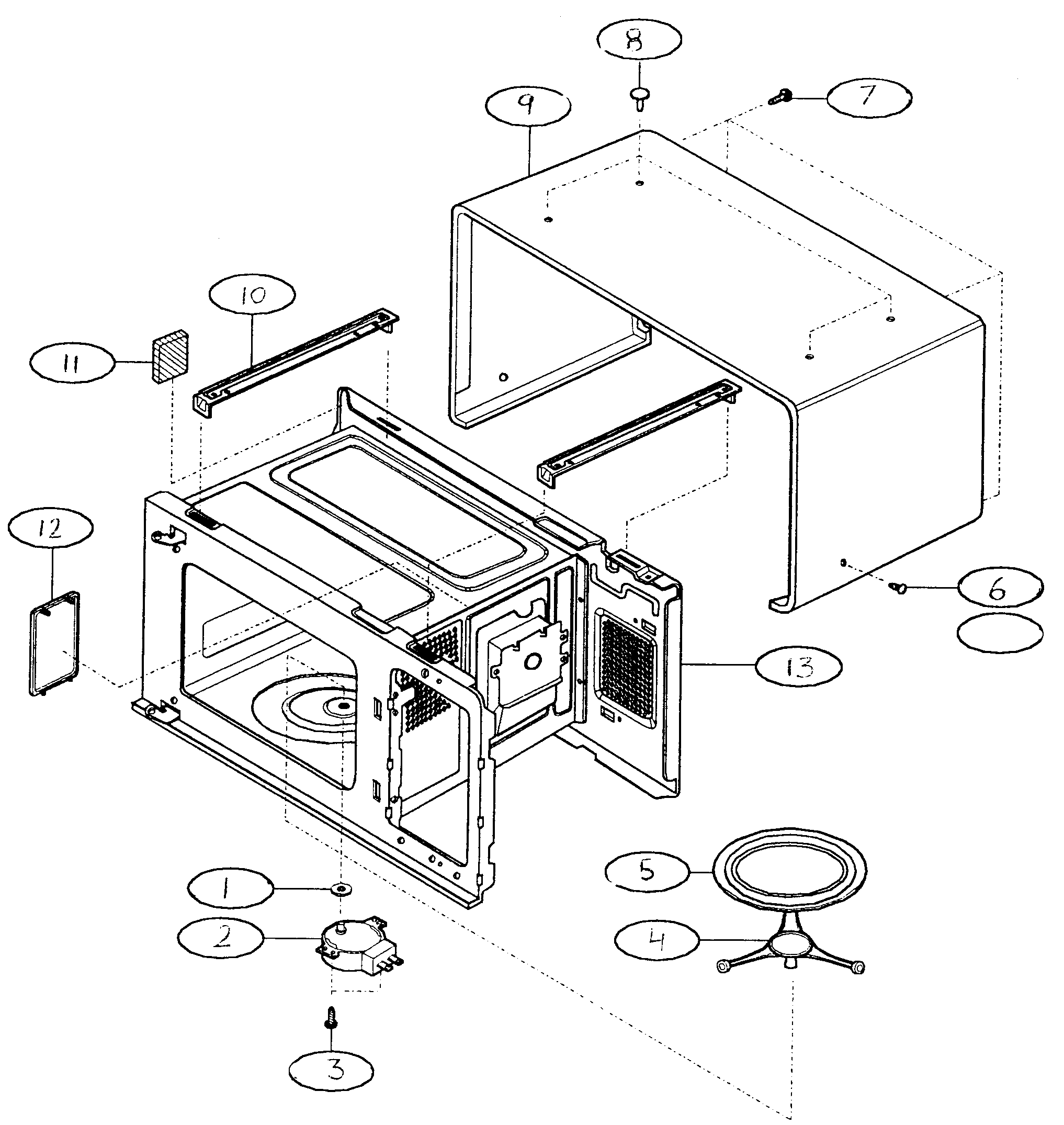 Kenmore 72161109100 oven cavity diagram