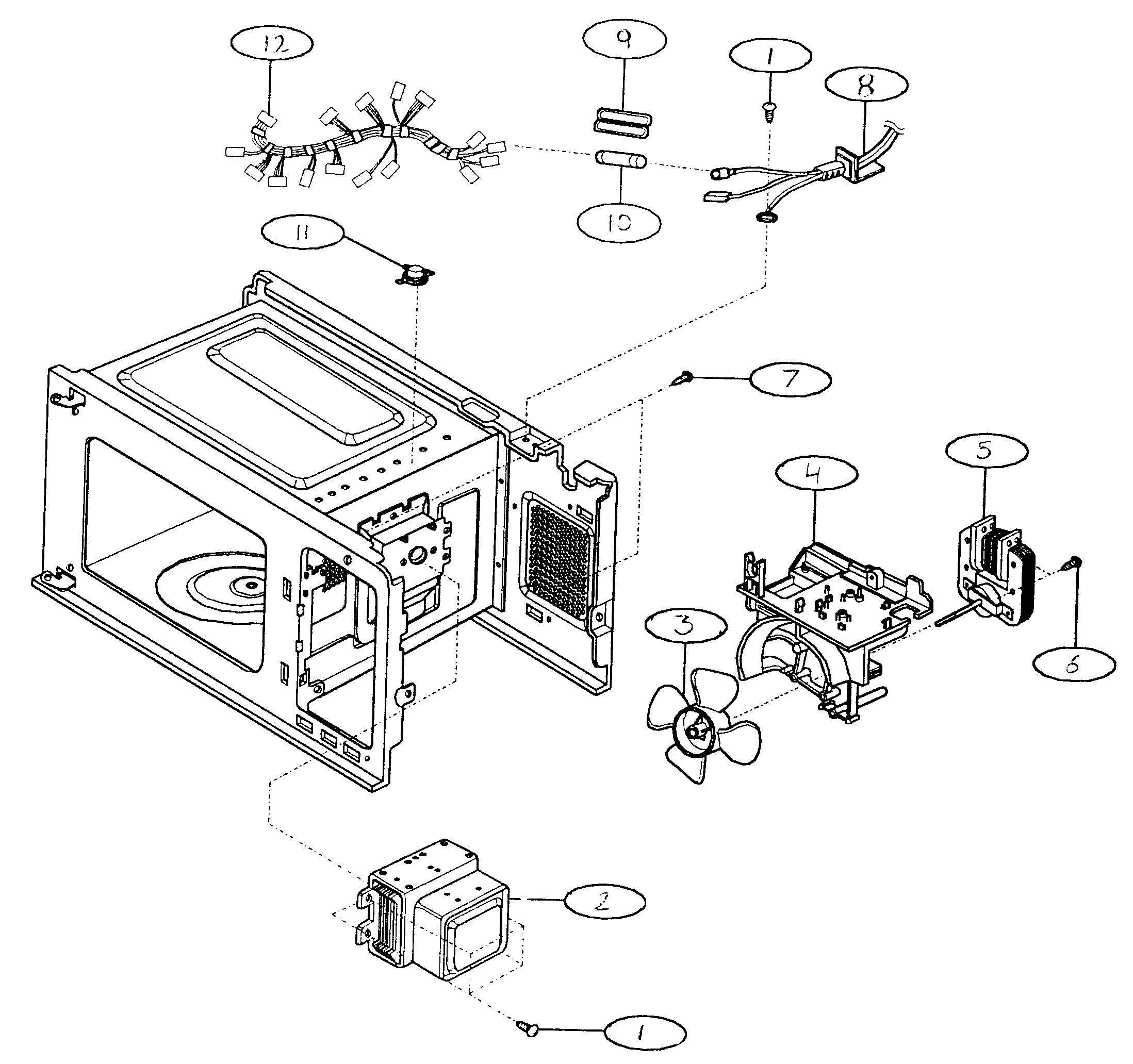 Kenmore 72161109100 oven interior diagram