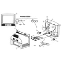 Magnavox 19PS40C/121 cabinet parts diagram