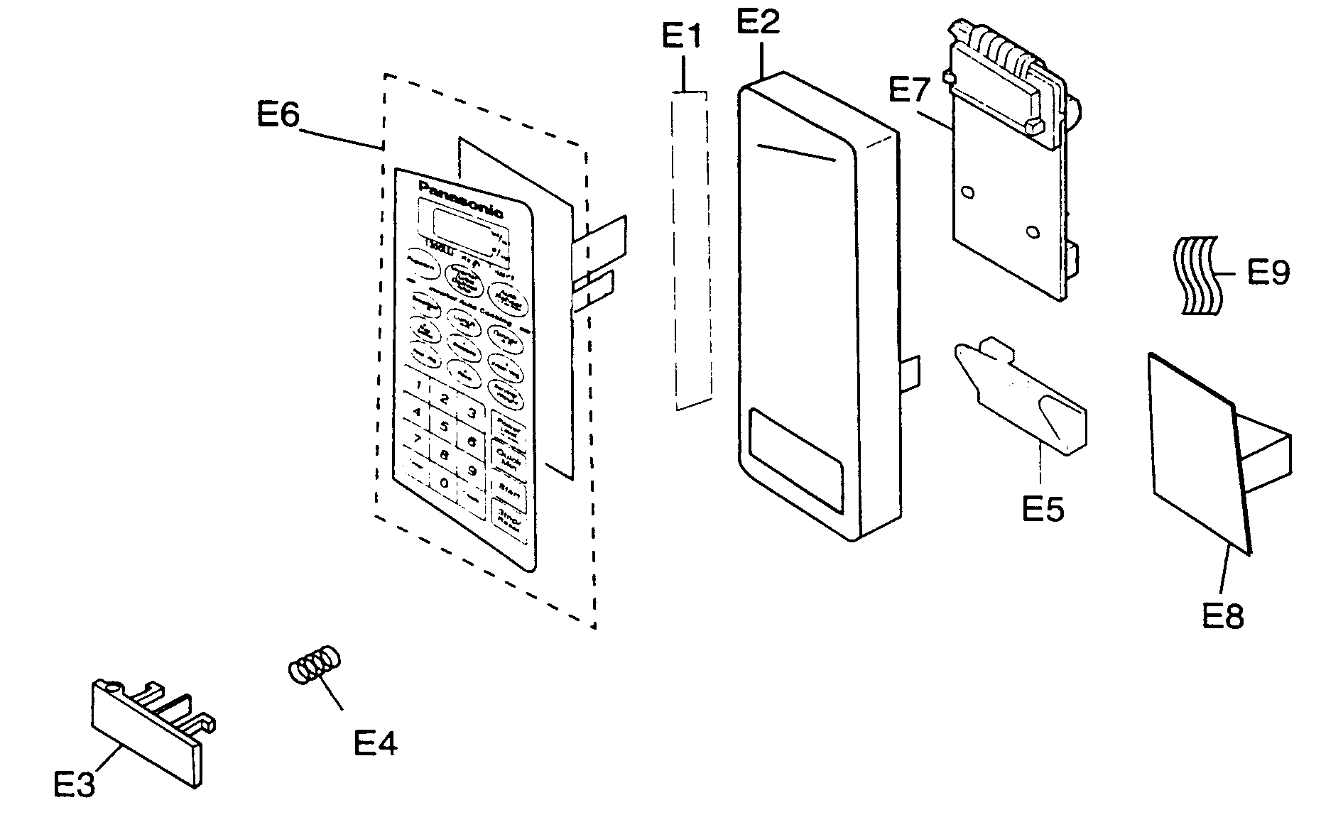 Panasonic NN-S950 escutcheon base assy diagram