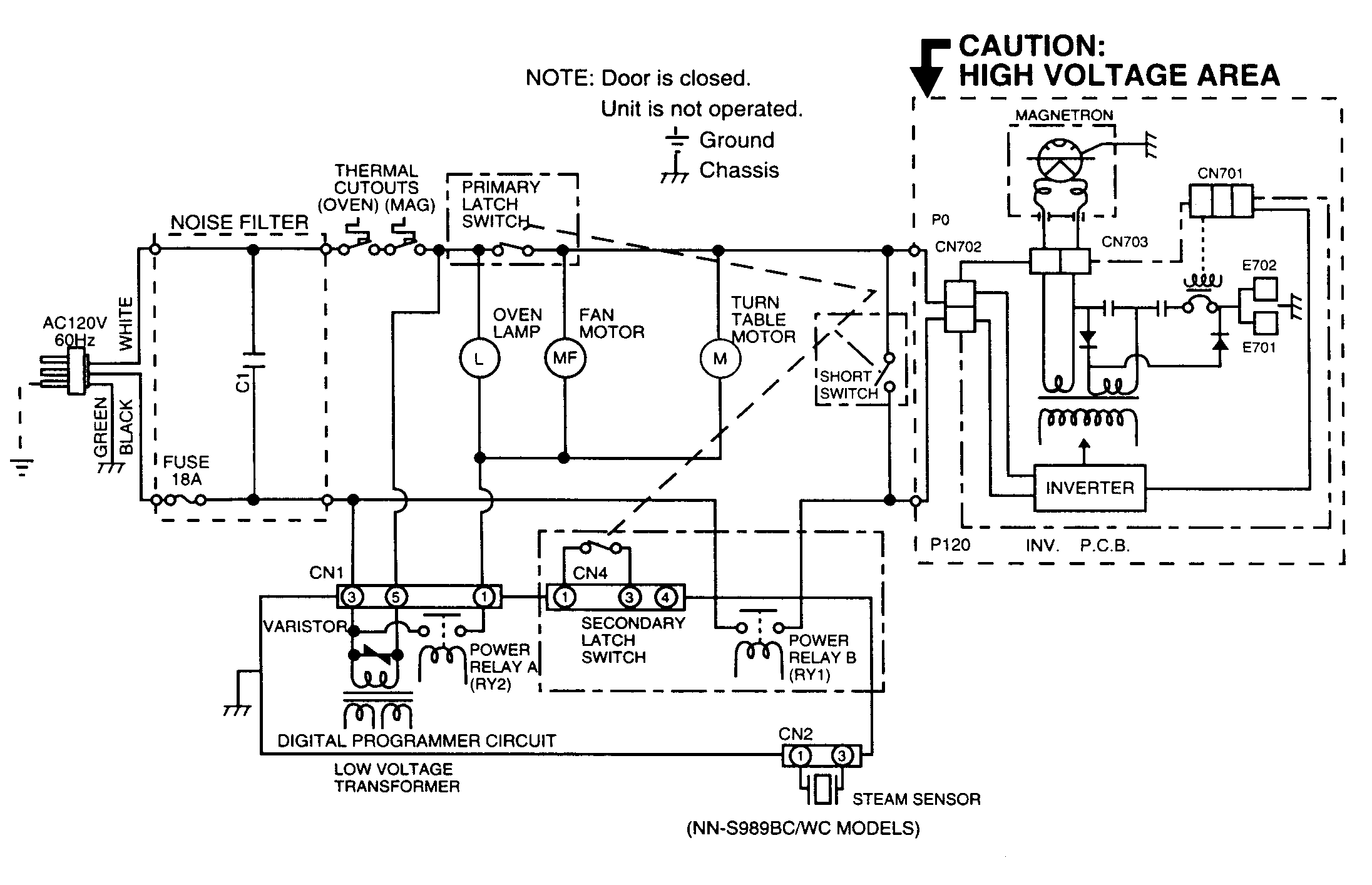 Panasonic NN-S989BA schematic diagram diagram