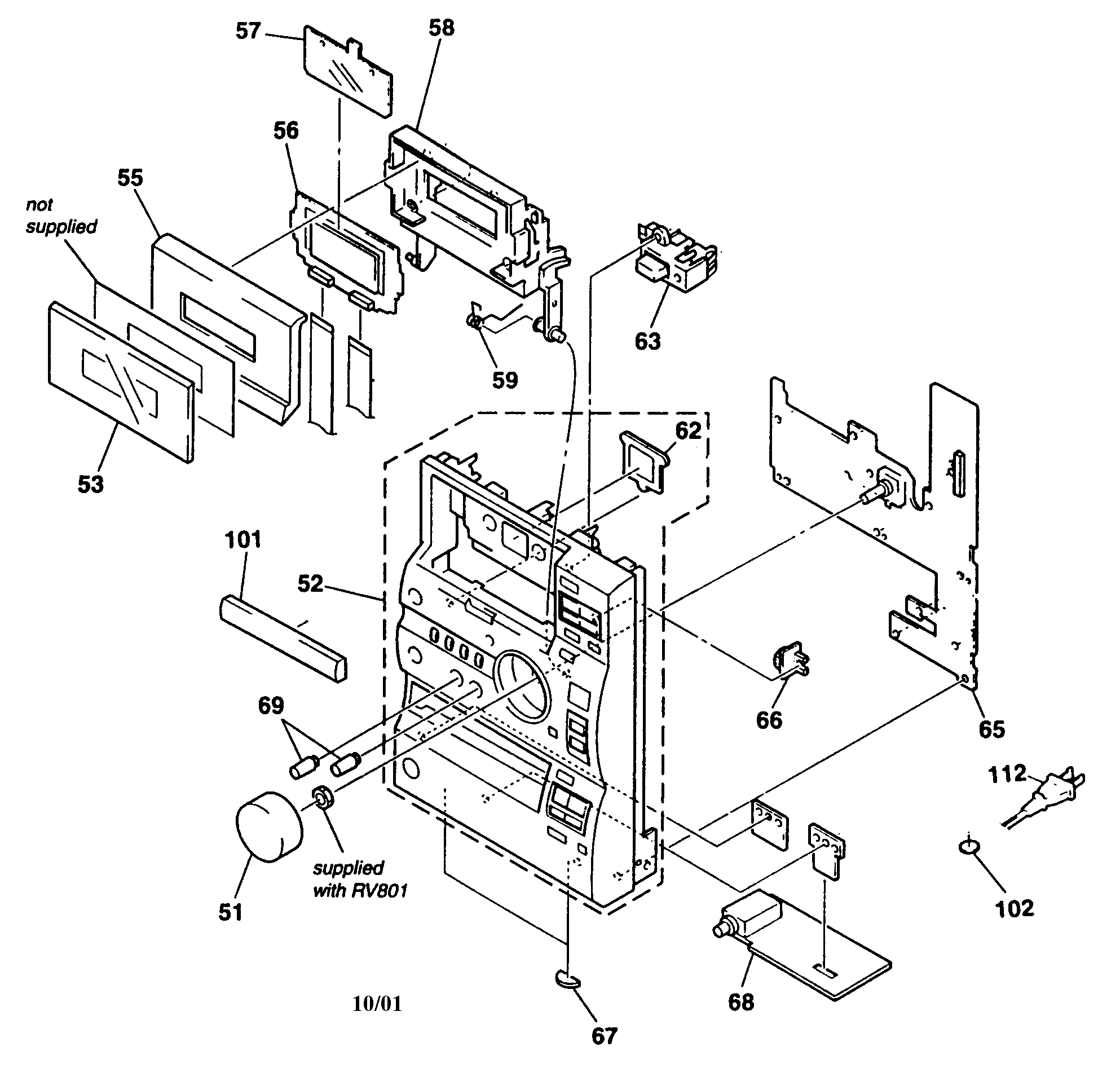 Sony HCD-CP11 cabinet parts diagram