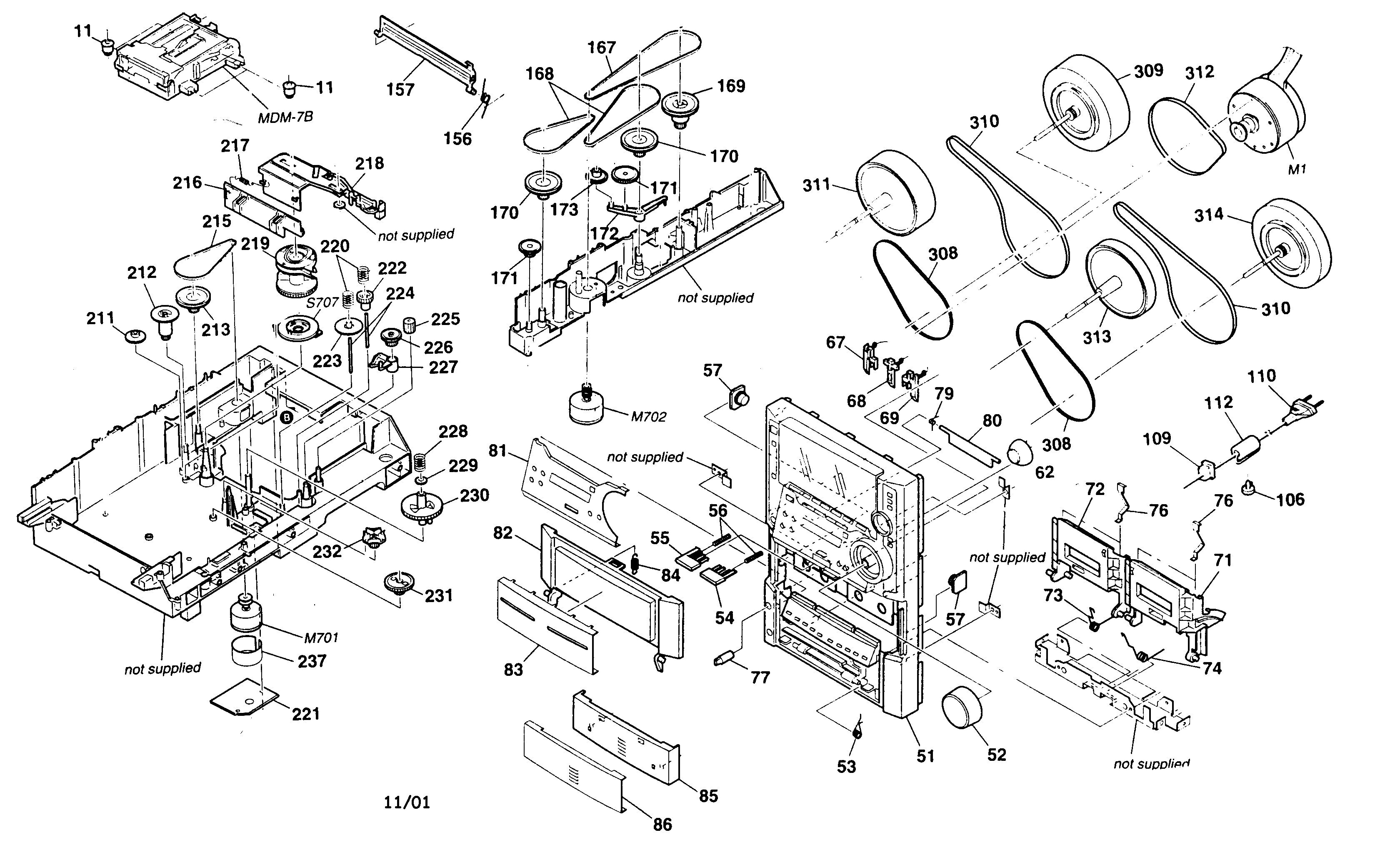 Sony DHC-ZX50MD cabinet parts diagram