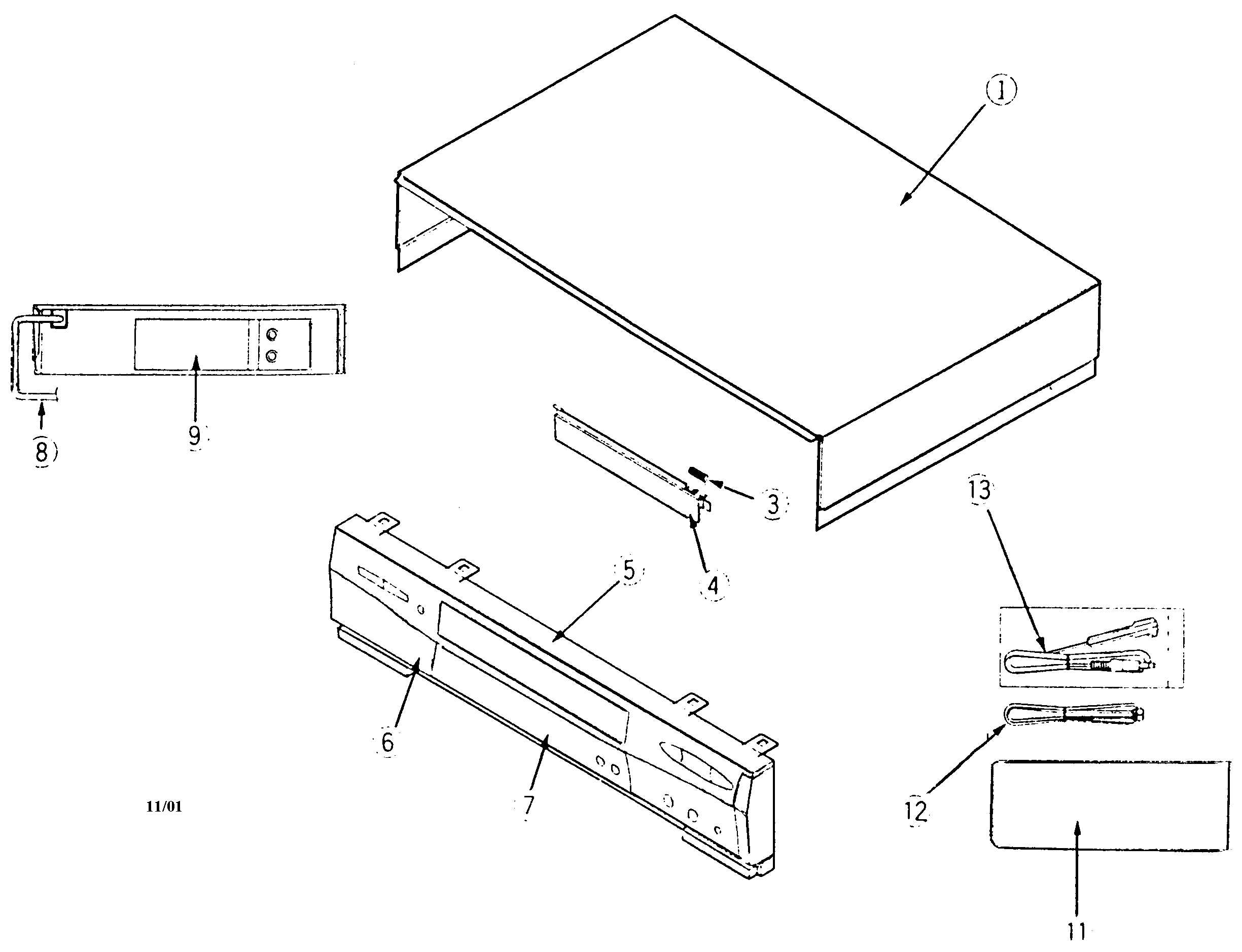 Mitsubishi HS-U576 cabinet parts diagram