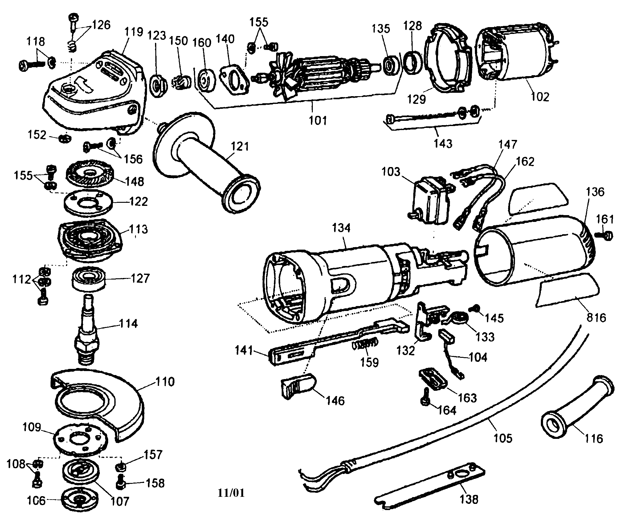 Craftsman 17211502 grinder diagram