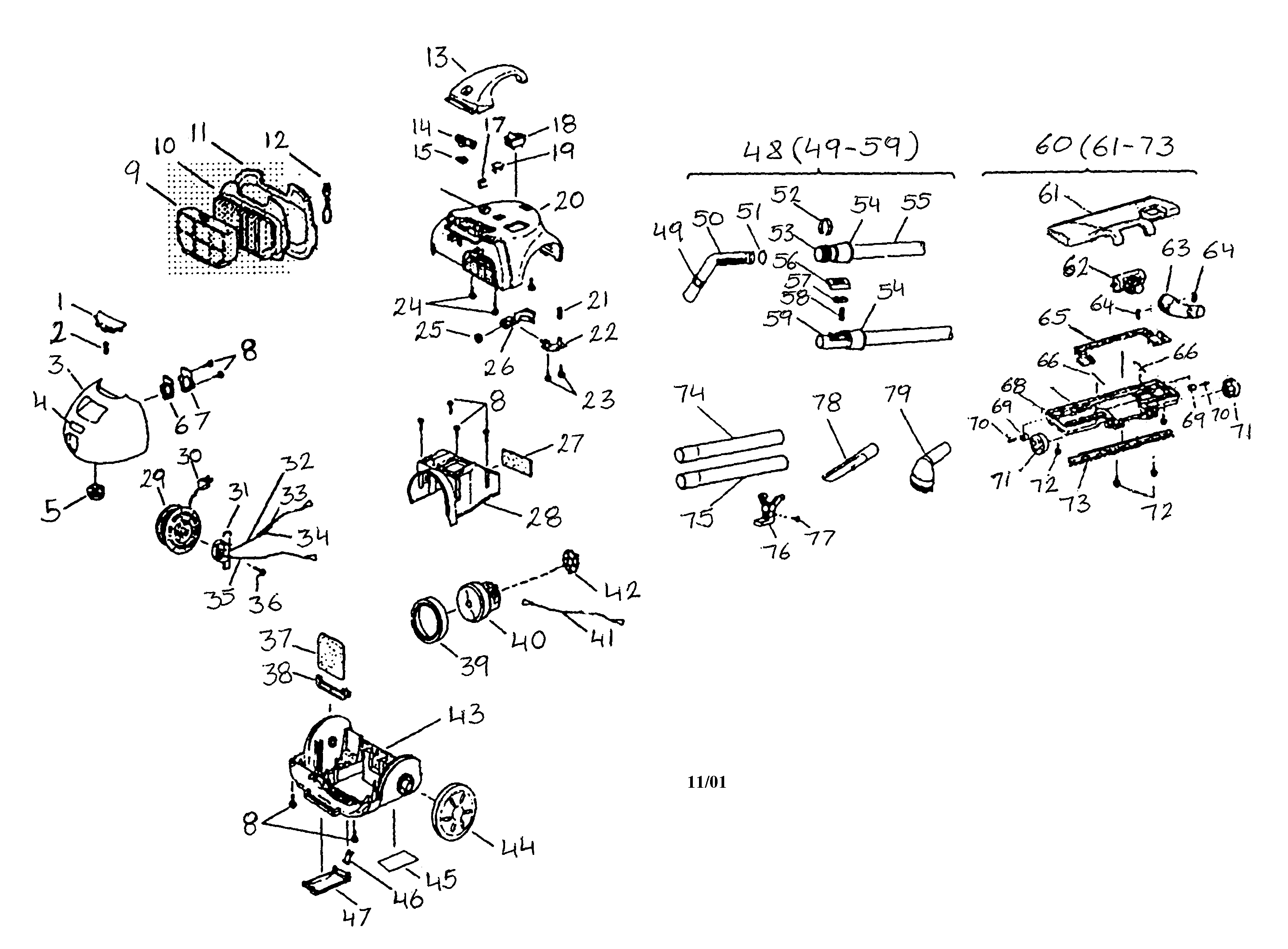 Kenmore 34621185010 cabinet parts diagram