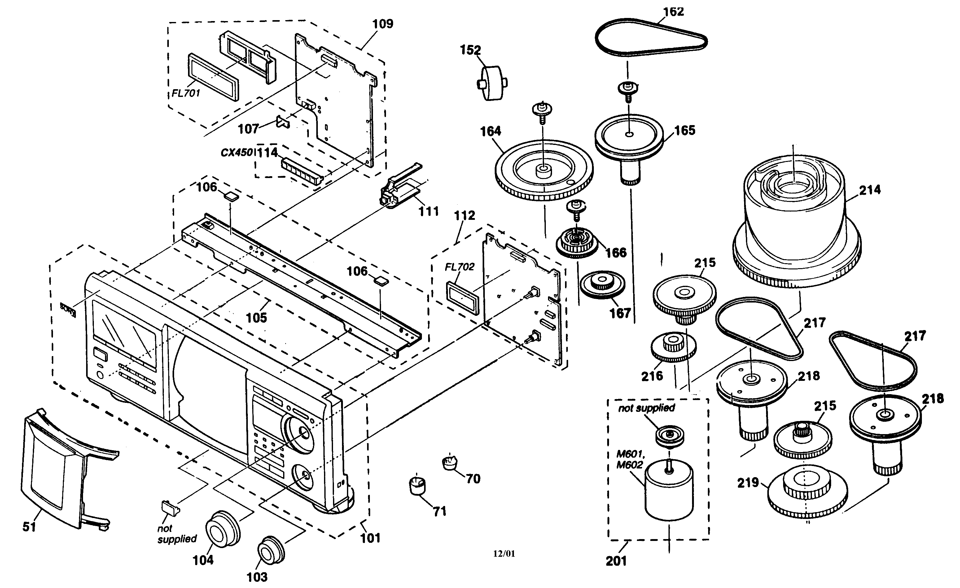 Sony CDP-CX450 cabinet parts diagram