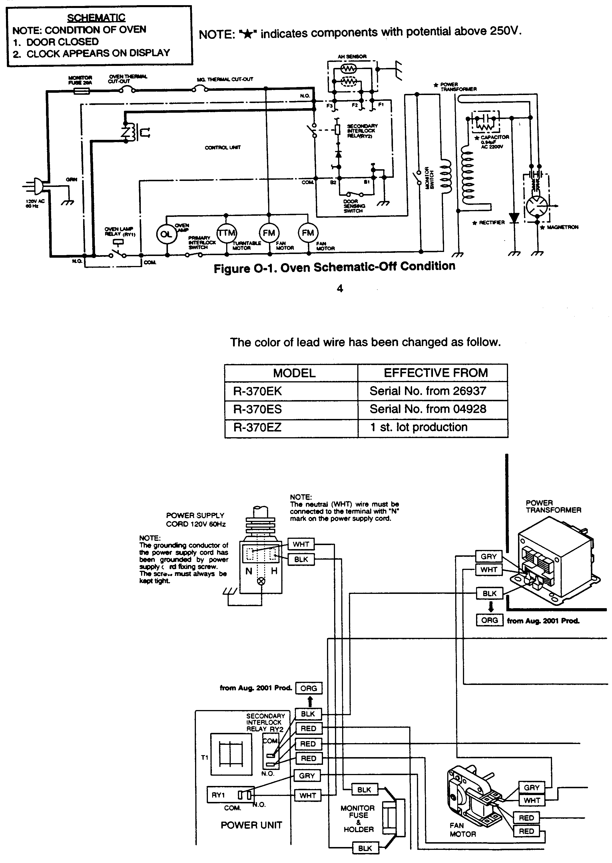 Sharp R-370EZ wiring diagram diagram