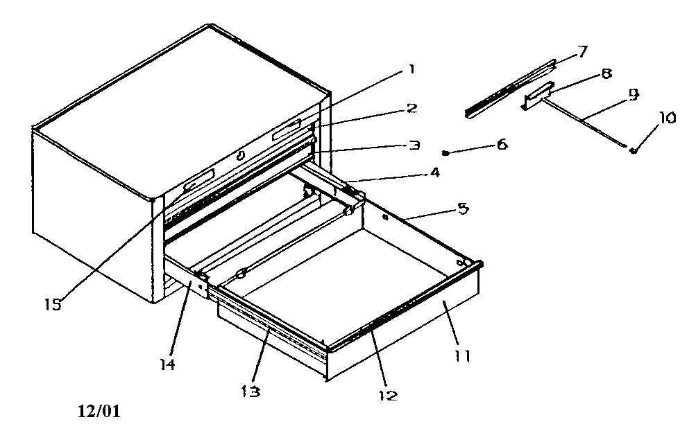 Craftsman 706597030 tool chest diagram