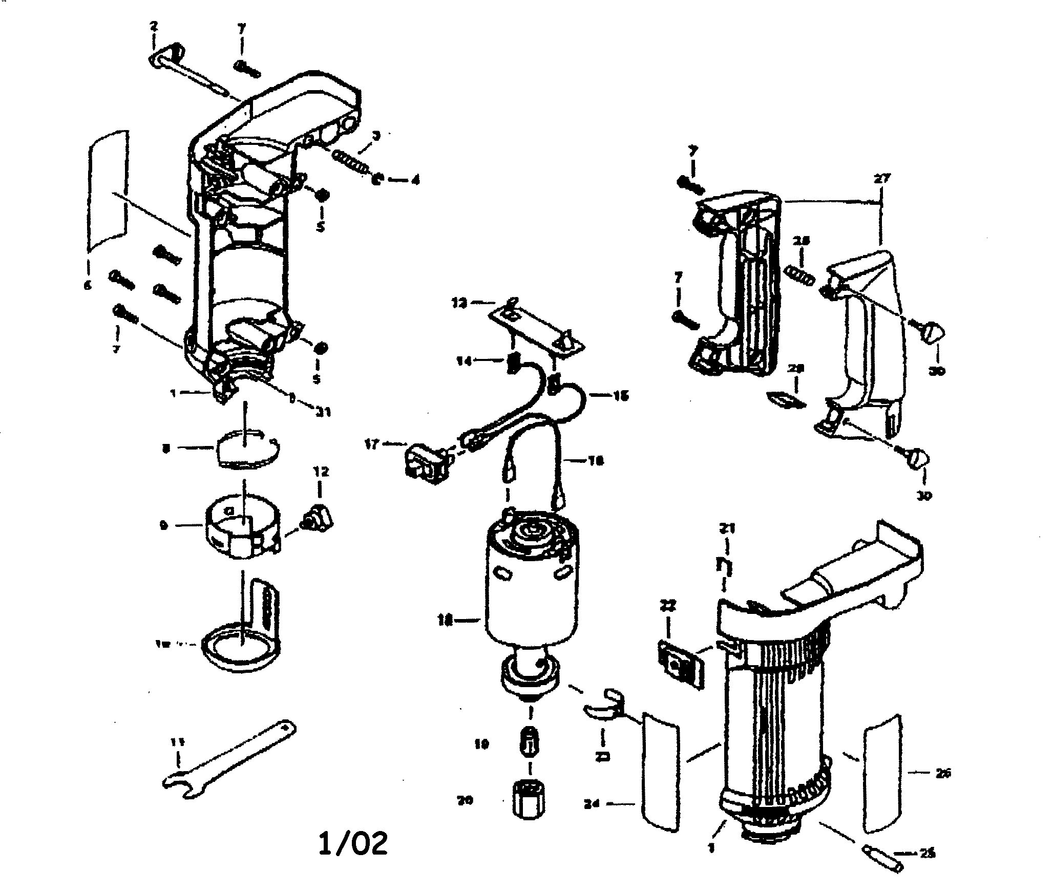 RotoZip SCS02 housing diagram