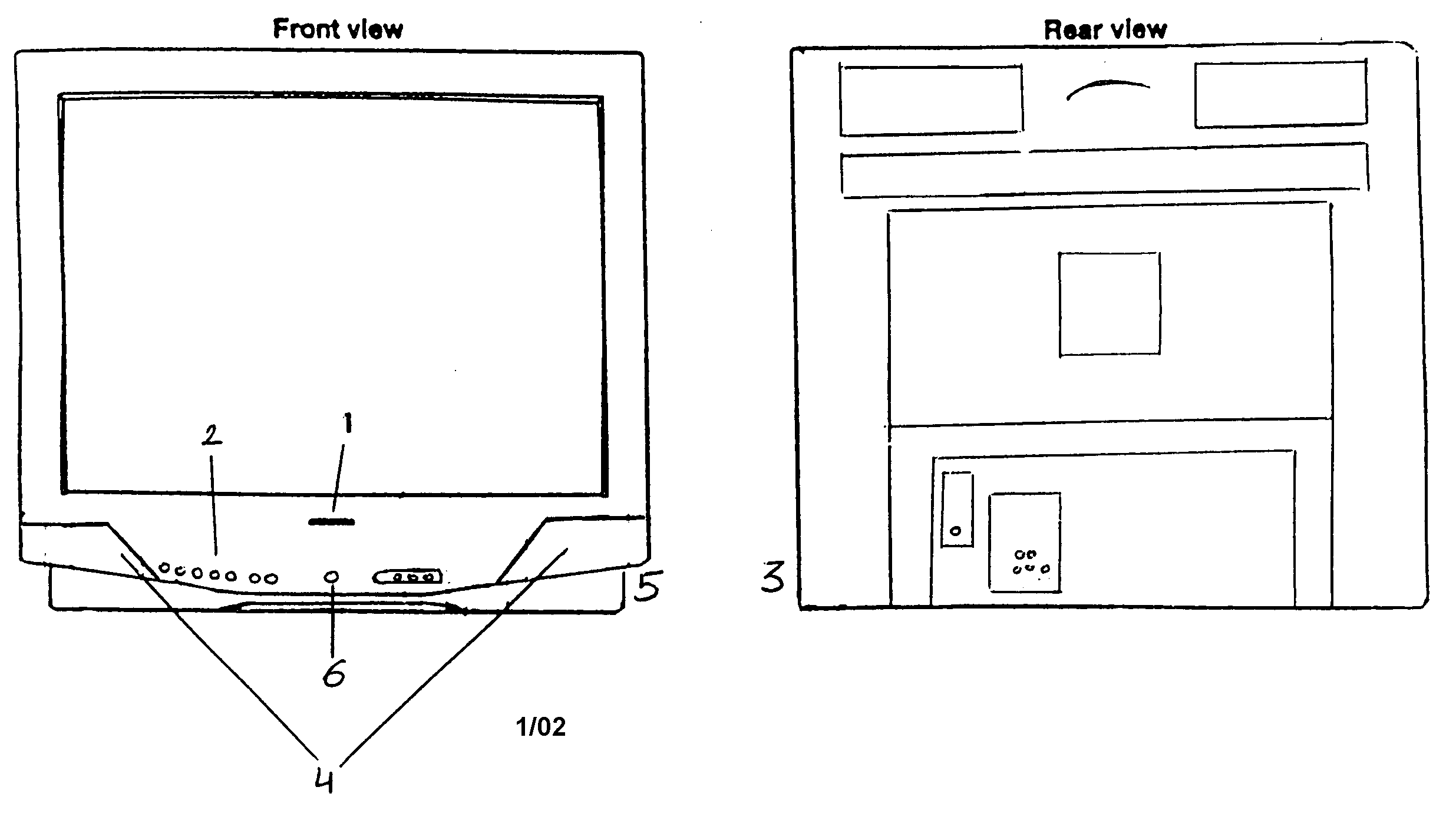 Panasonic CT-2022HE cabinet parts diagram