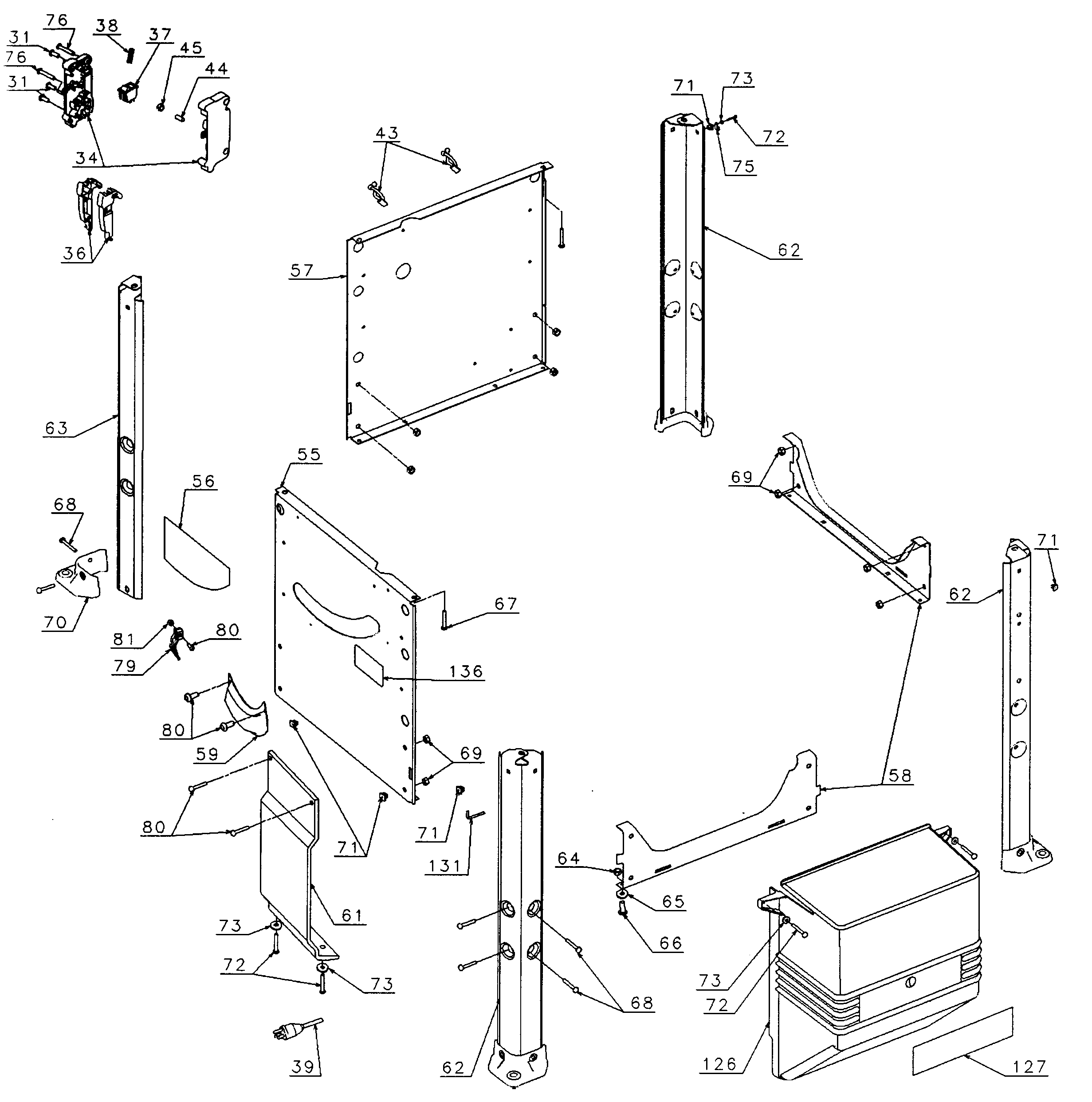 Black & Decker DW746X stand diagram