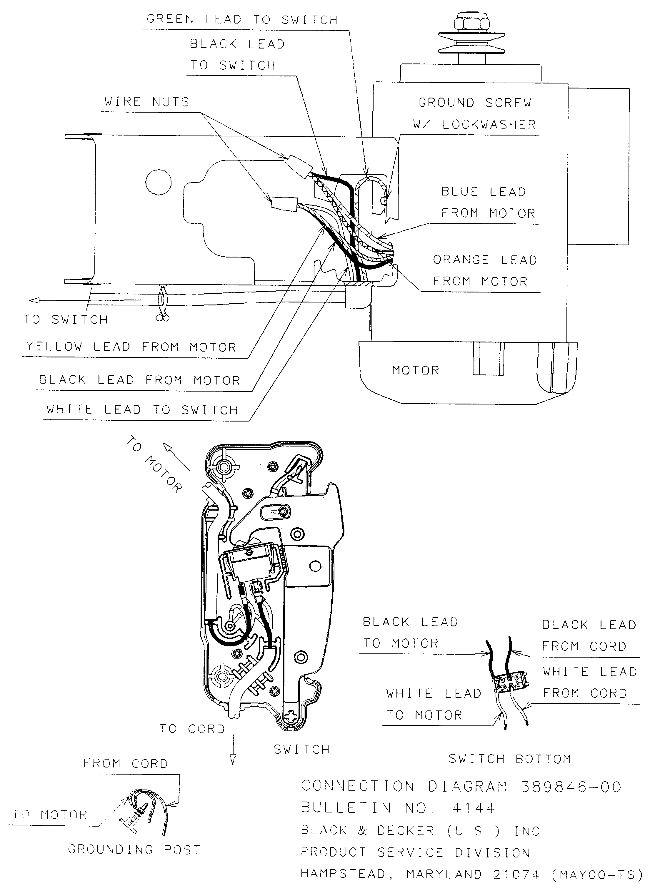 Black & Decker DW746X wiring diagram 1 diagram