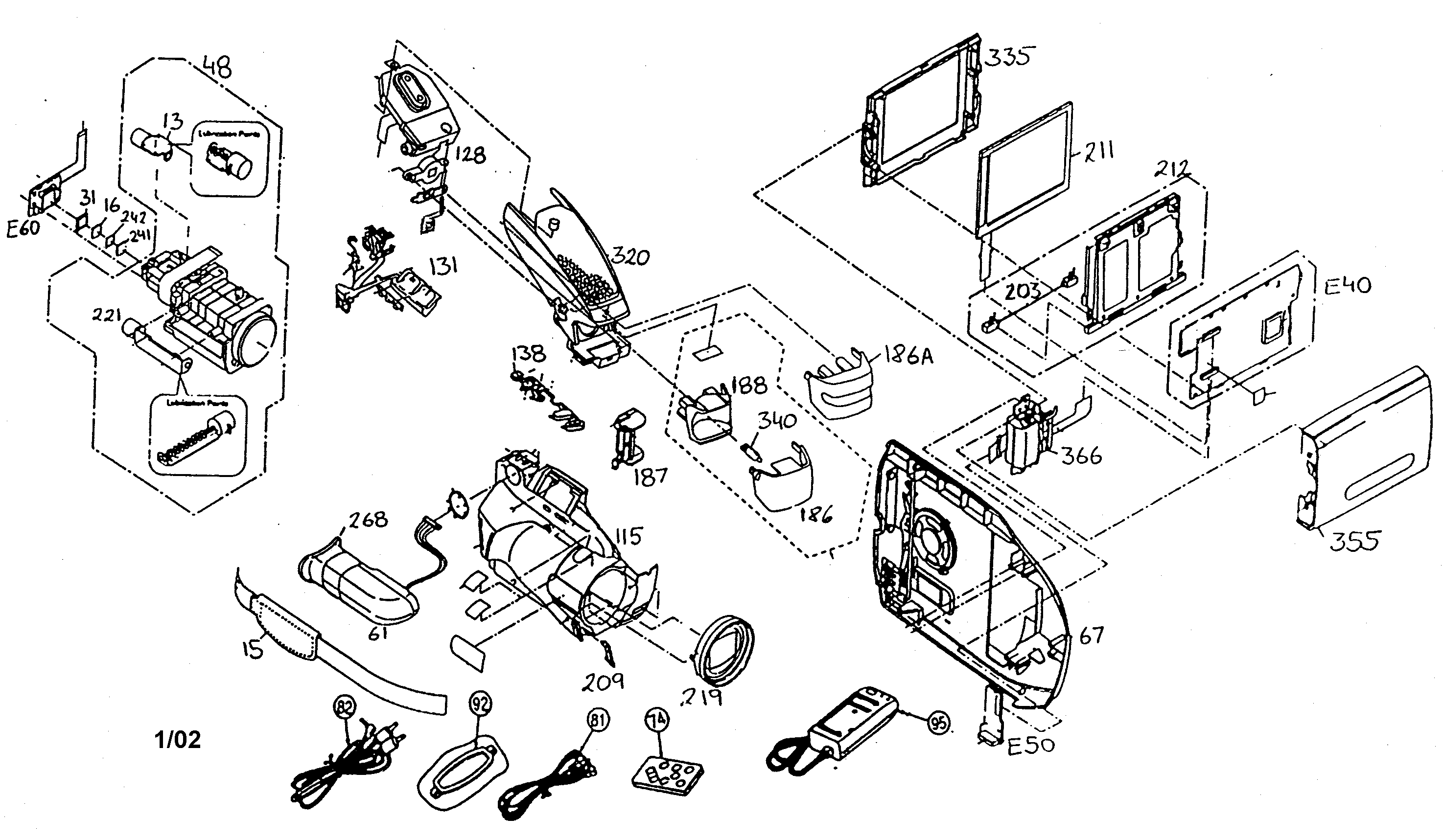 Panasonic PV-L551 cabinet parts diagram