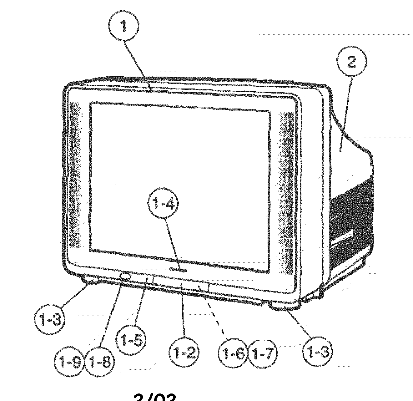Sharp 27R-FS1 cabinet parts diagram
