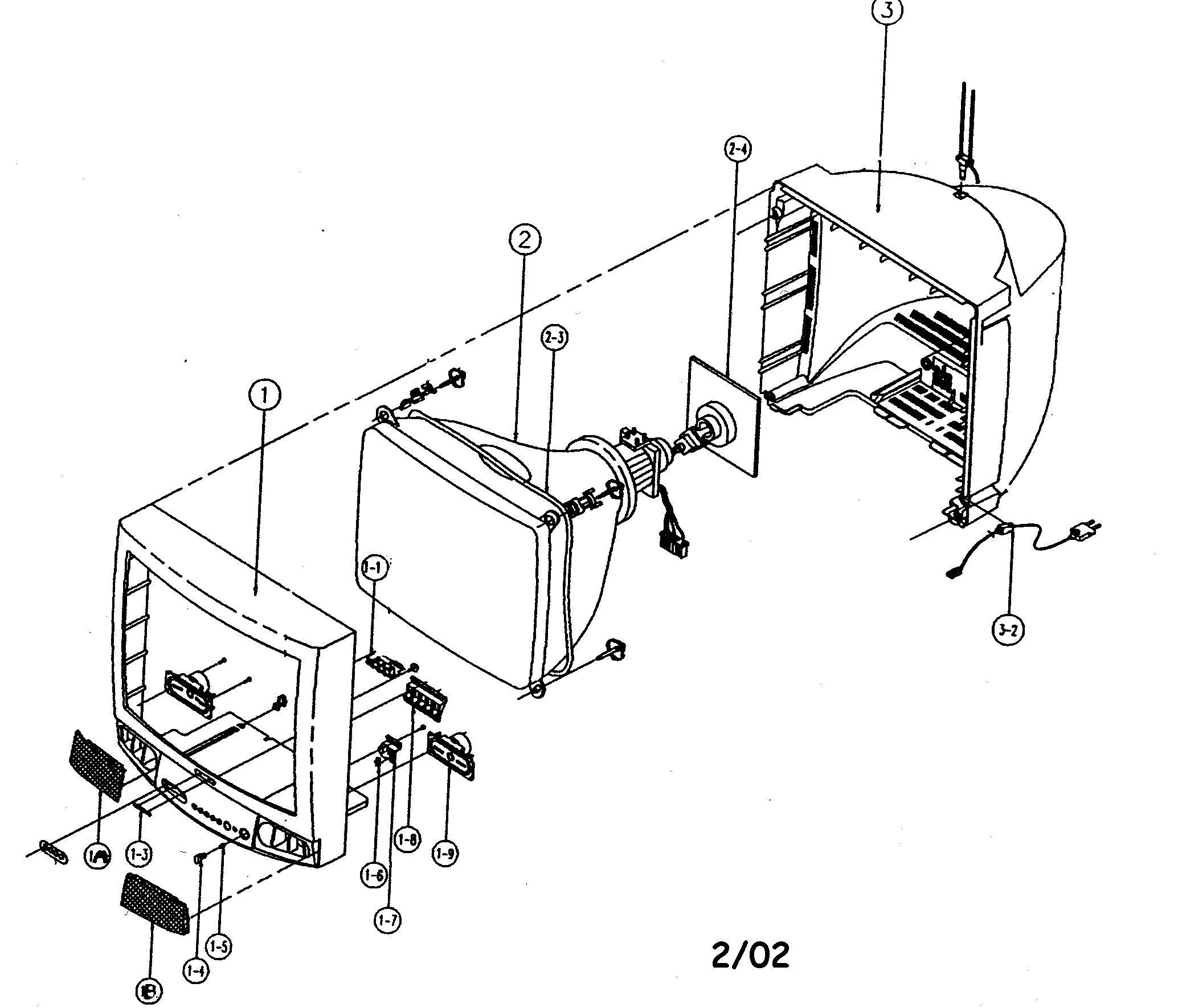 Samsung TXJ2067 cabinet parts diagram