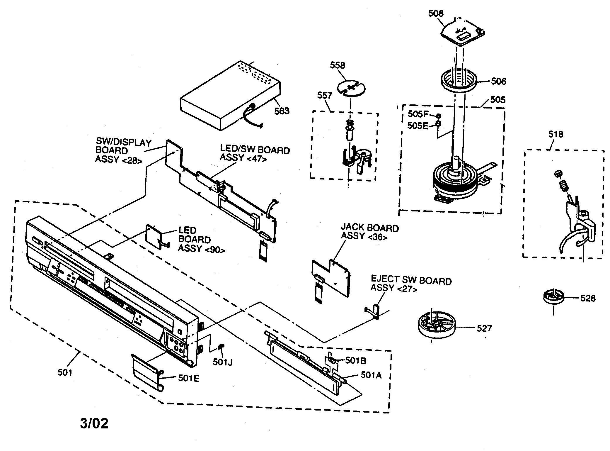 JVC HM-HDS1U cabinet parts diagram