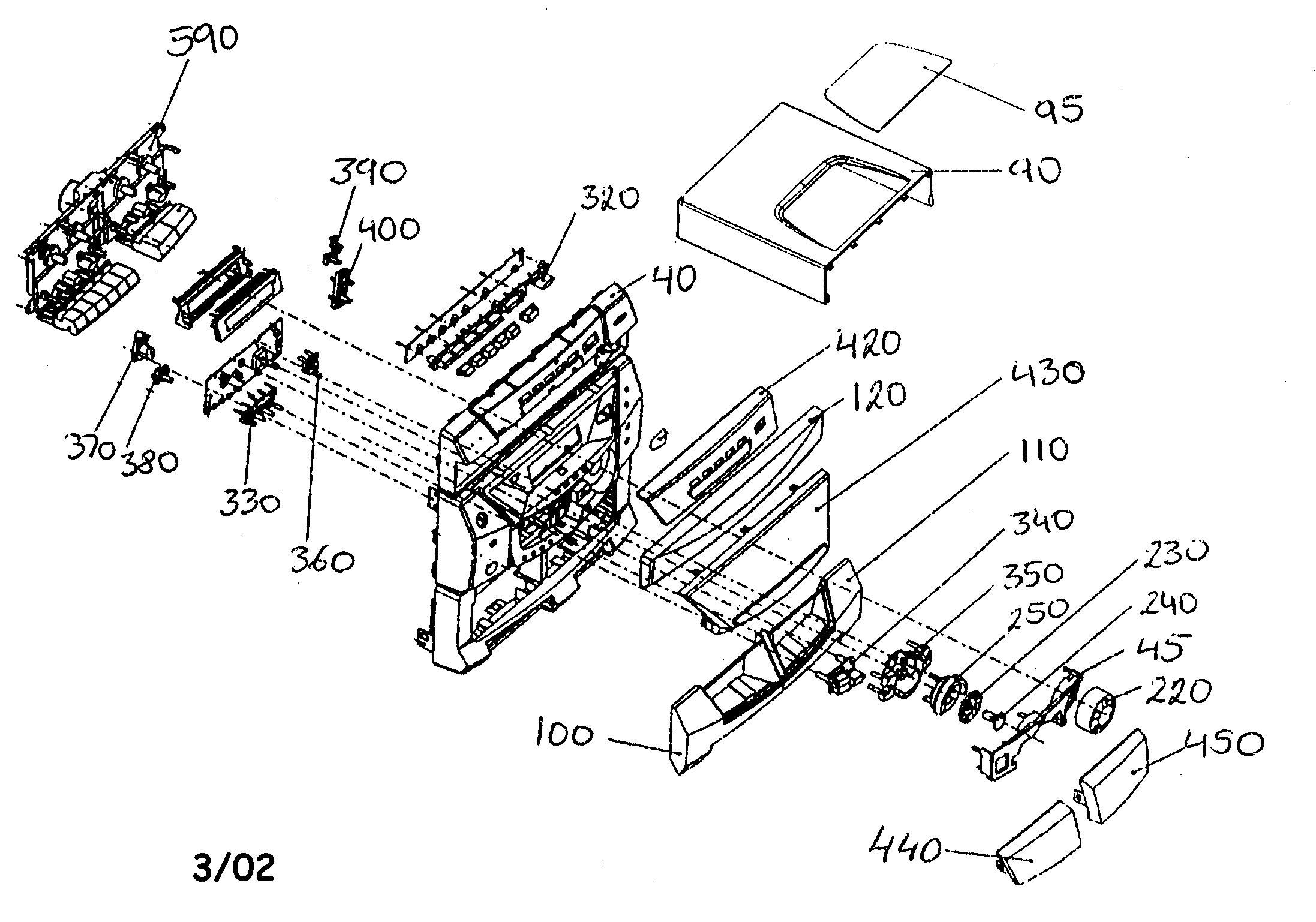 RCA RS3522 cabinet parts diagram