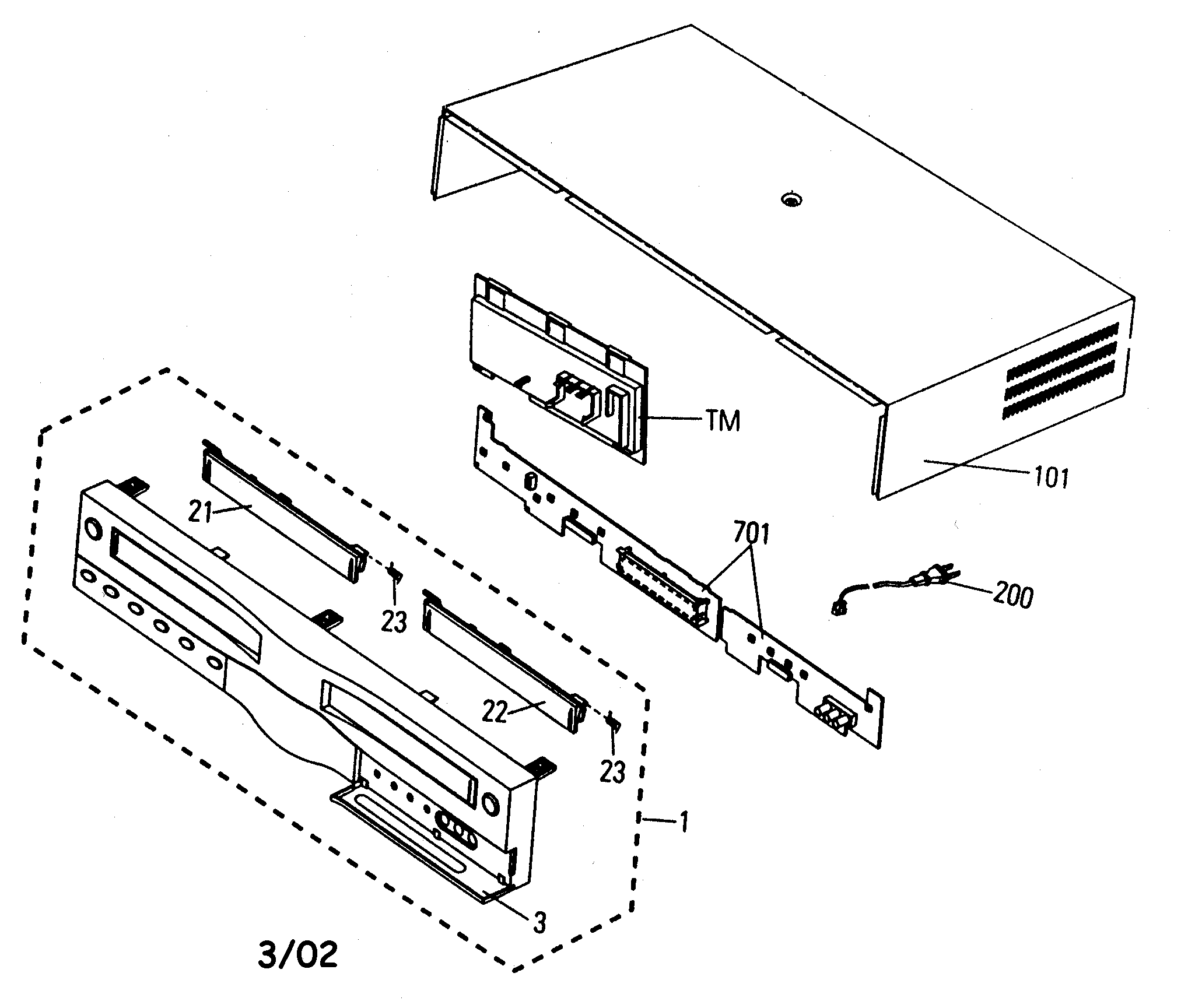 Go Video DDV9555 cabinet parts diagram