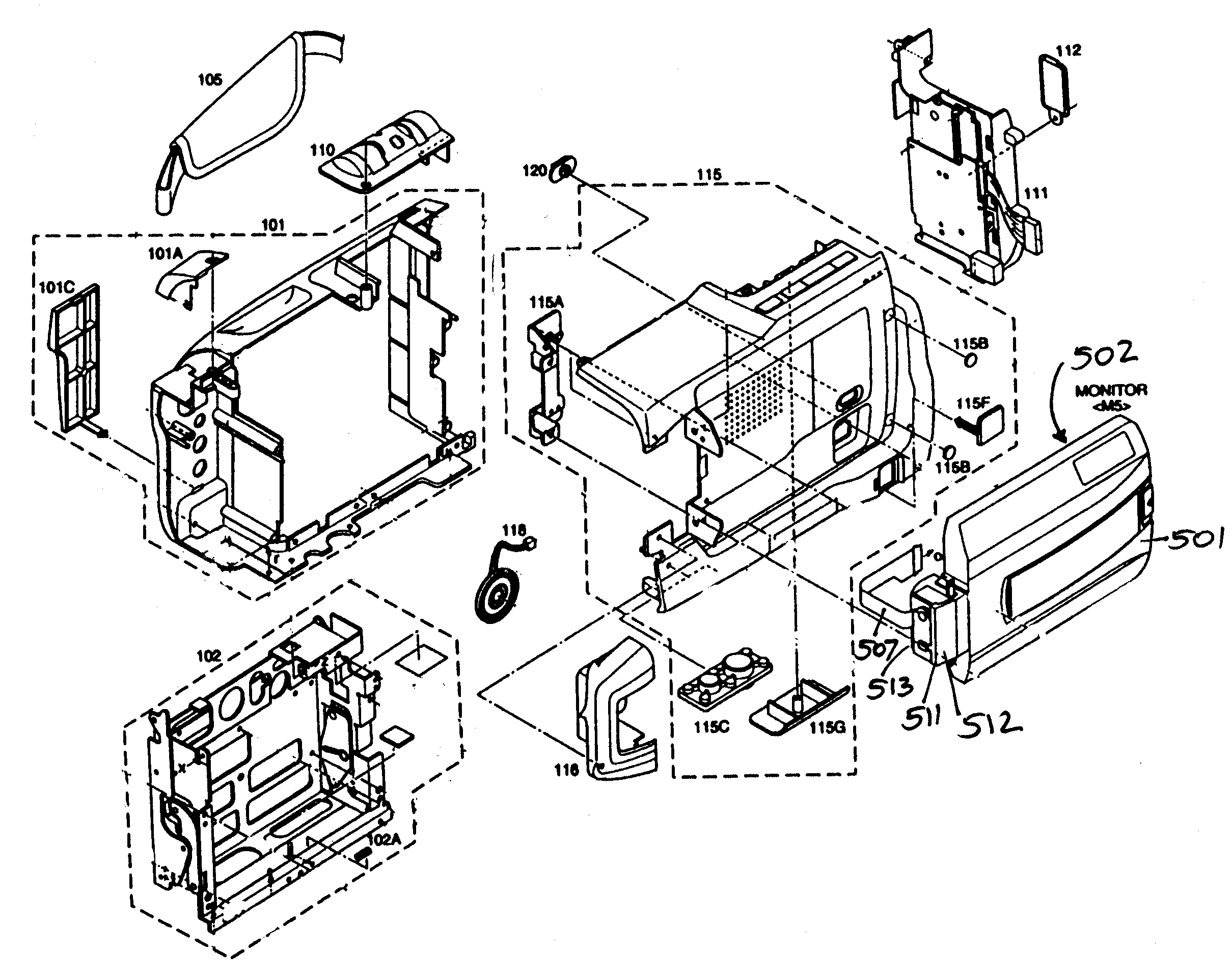 RCA CC9360 cabinet parts diagram