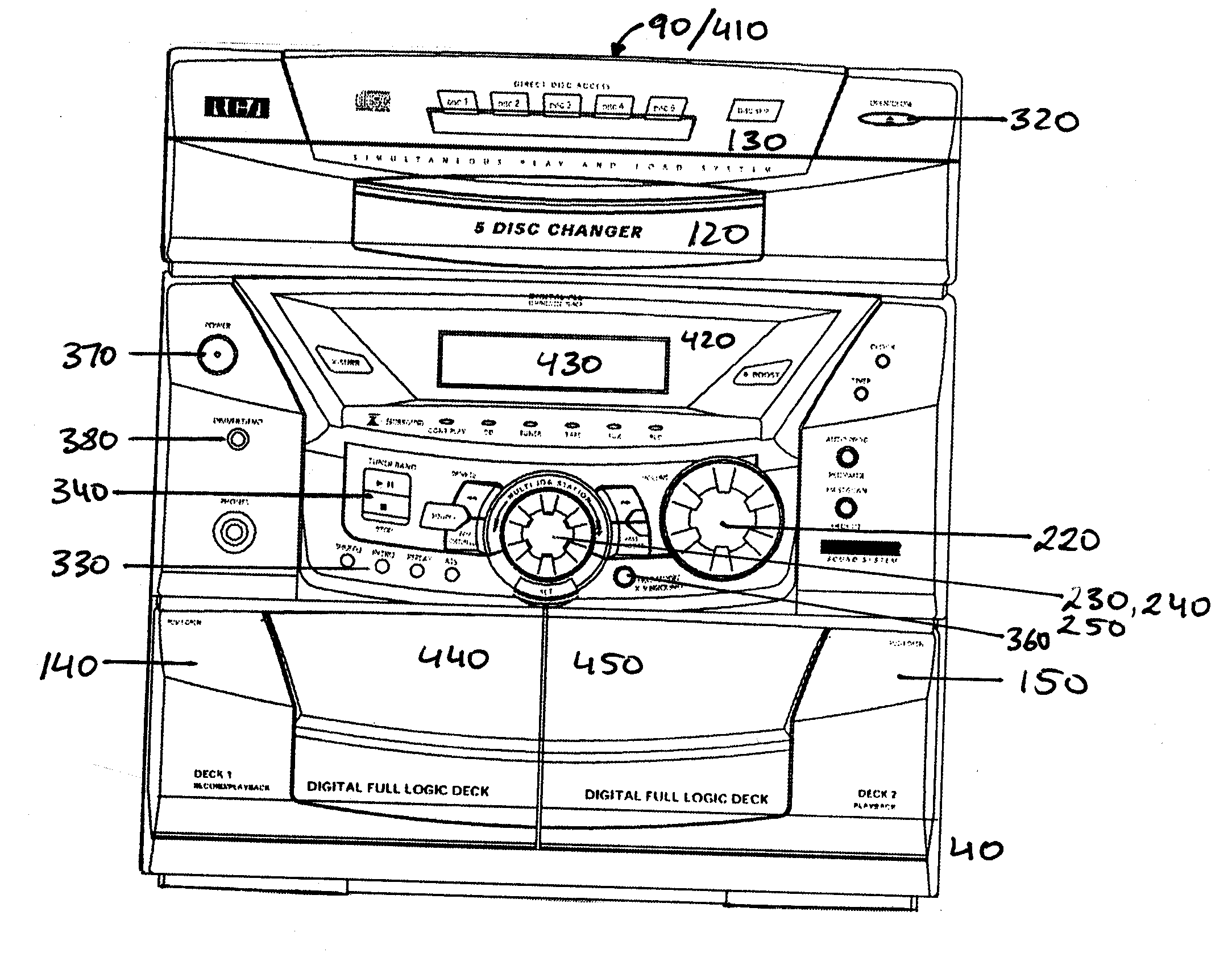 RCA RS2526 cabinet parts diagram