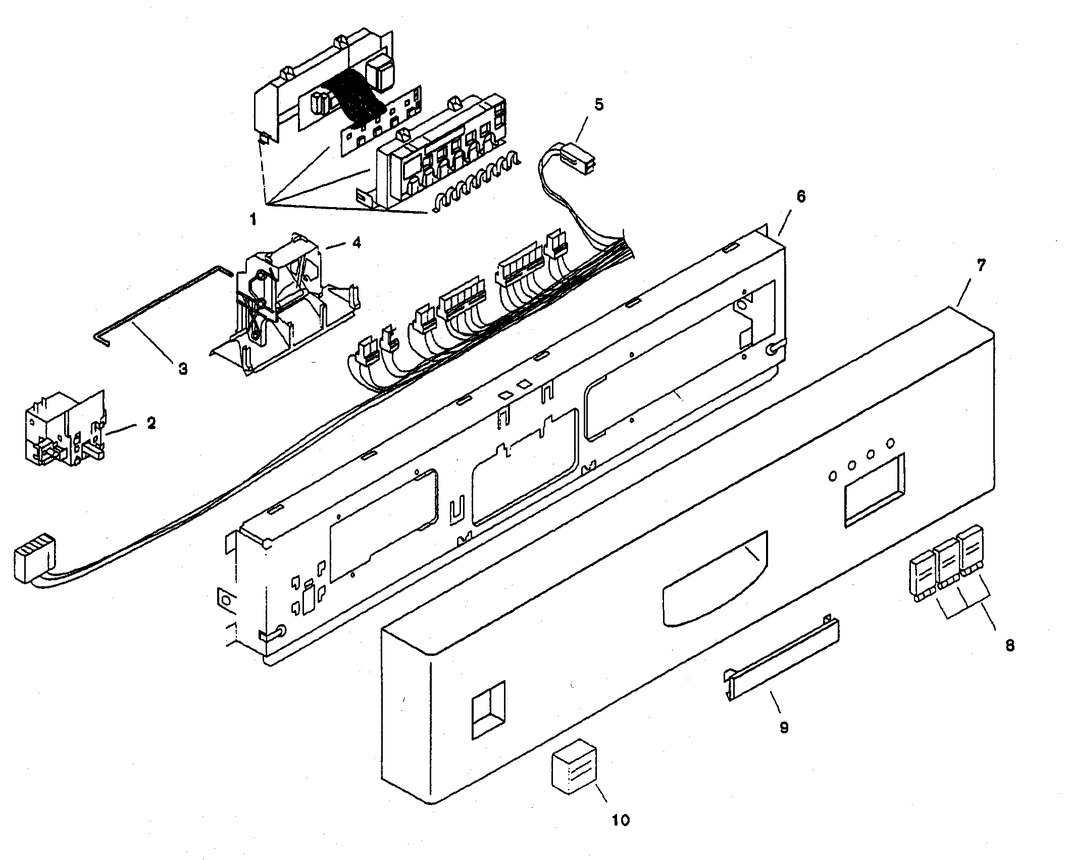 Bosch SHU3326UC/06 fascia panels diagram