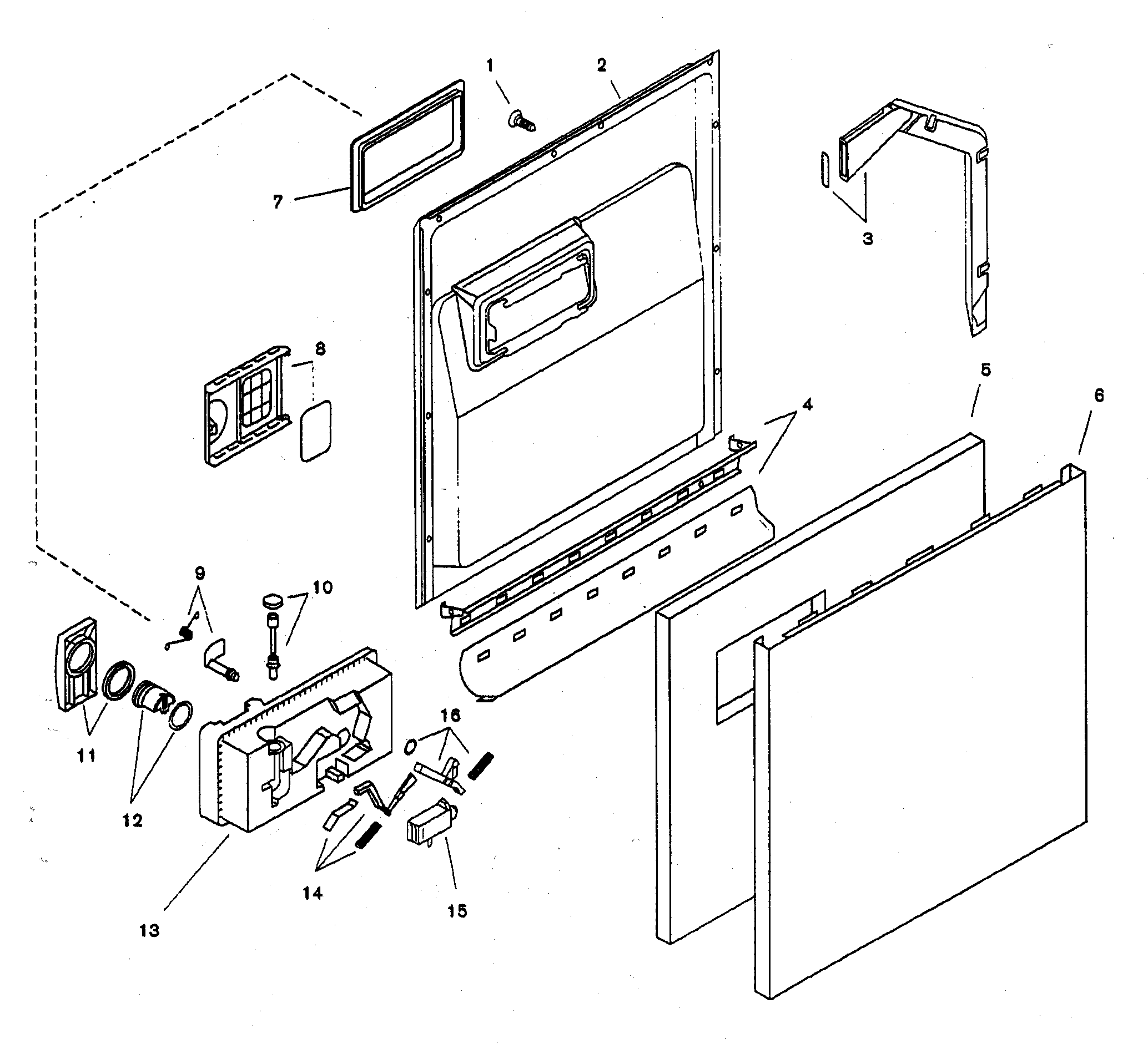 Bosch SHU3326UC/06 door assy diagram