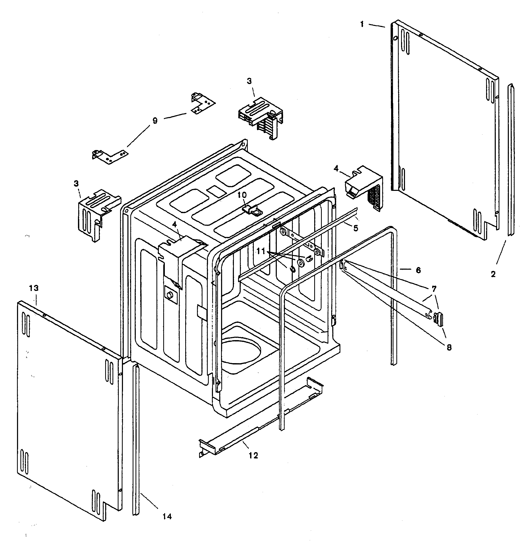 Bosch SHU3326UC/06 tank assy diagram