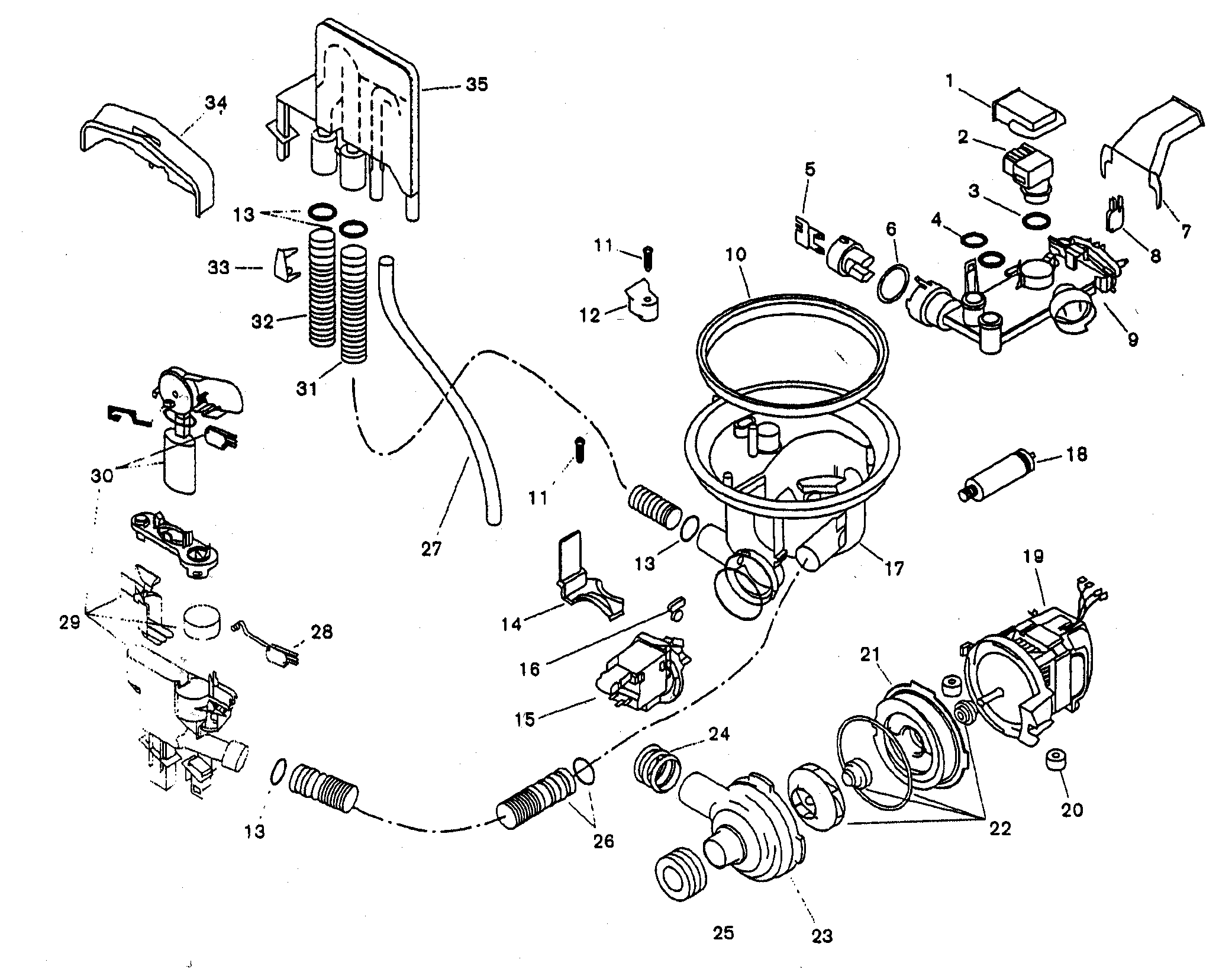Bosch SHU3326UC/06 component assy diagram