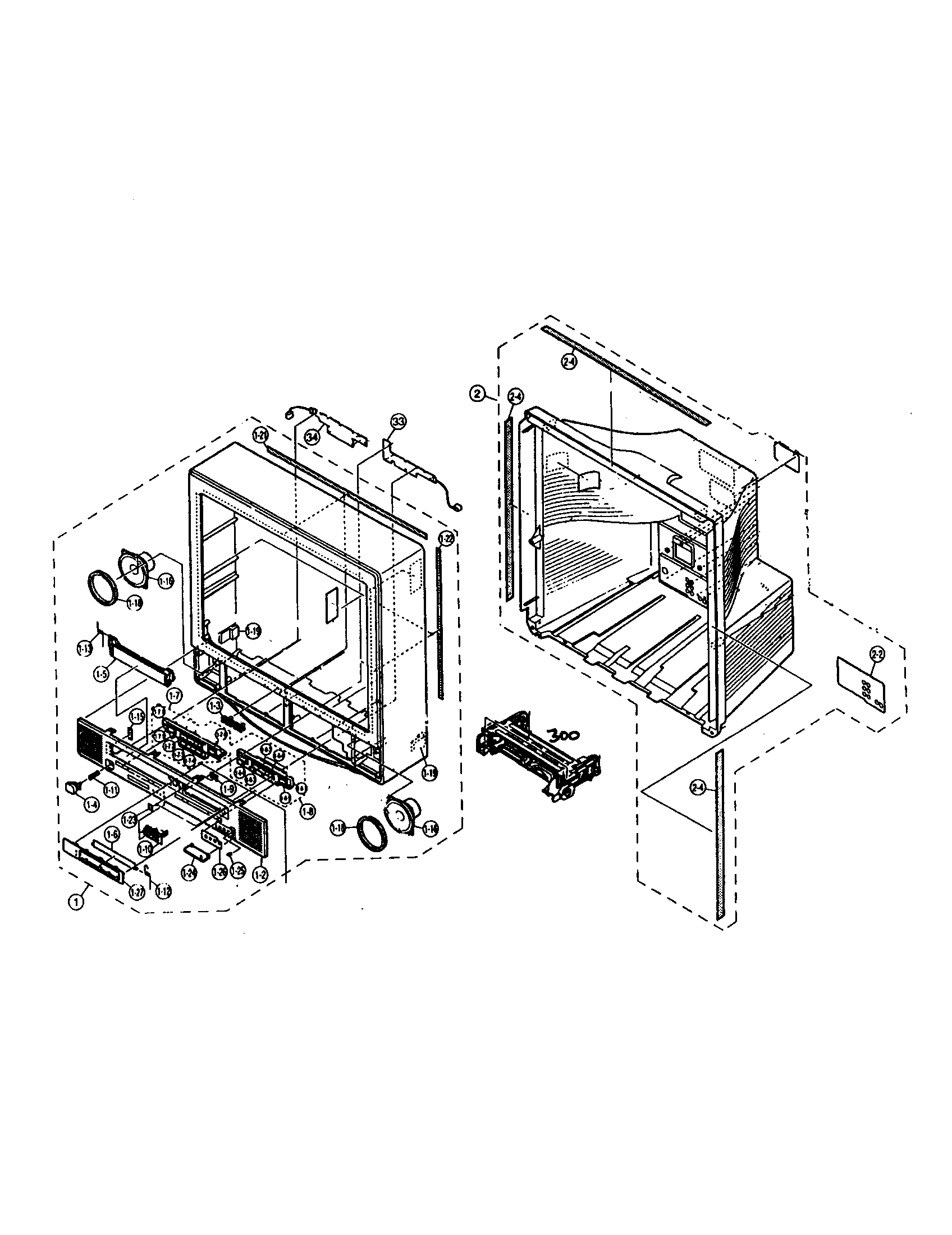 Sharp 27DV-S100 tv combo diagram