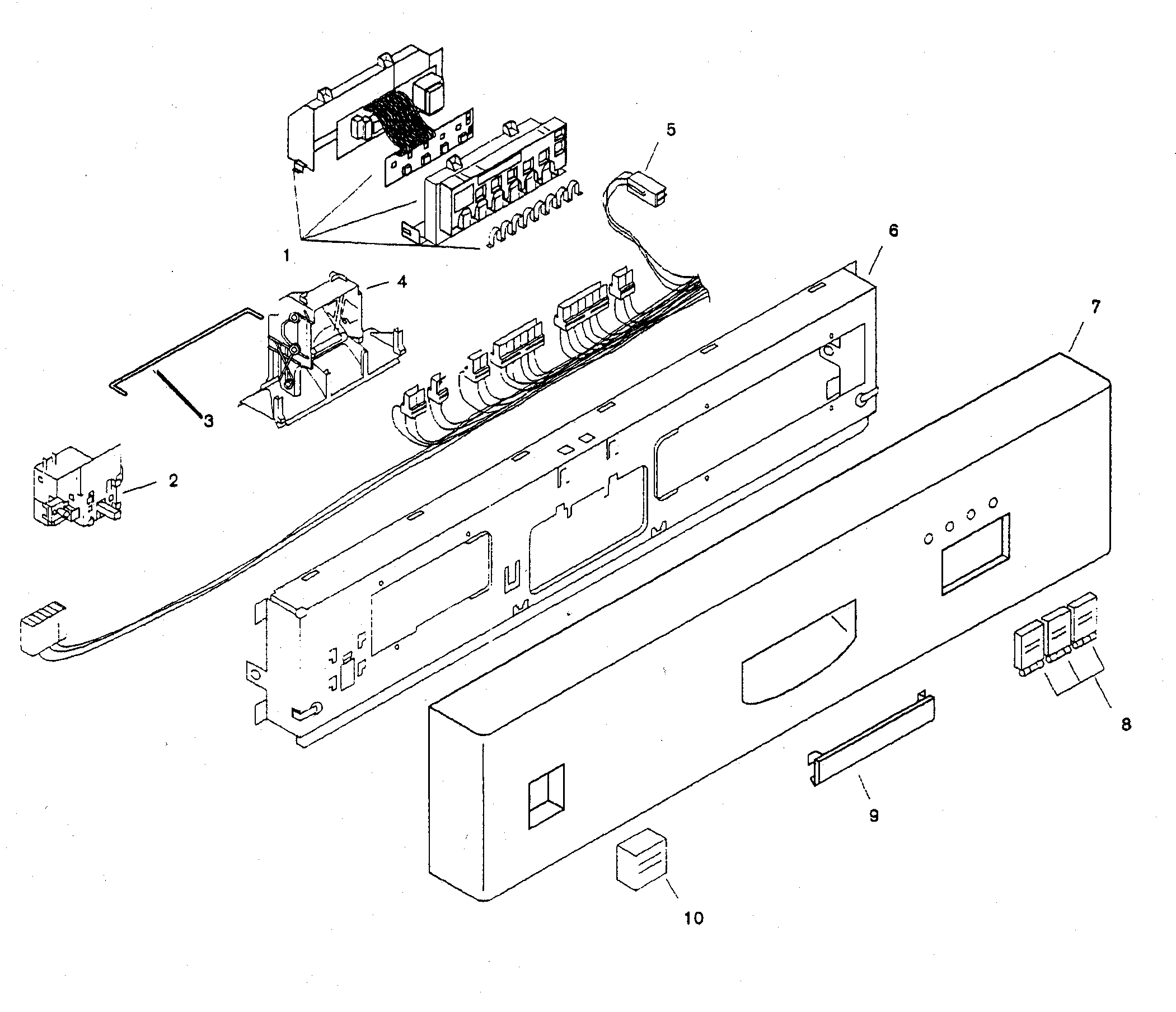 Bosch SHU3306UC/06 fascia panel diagram