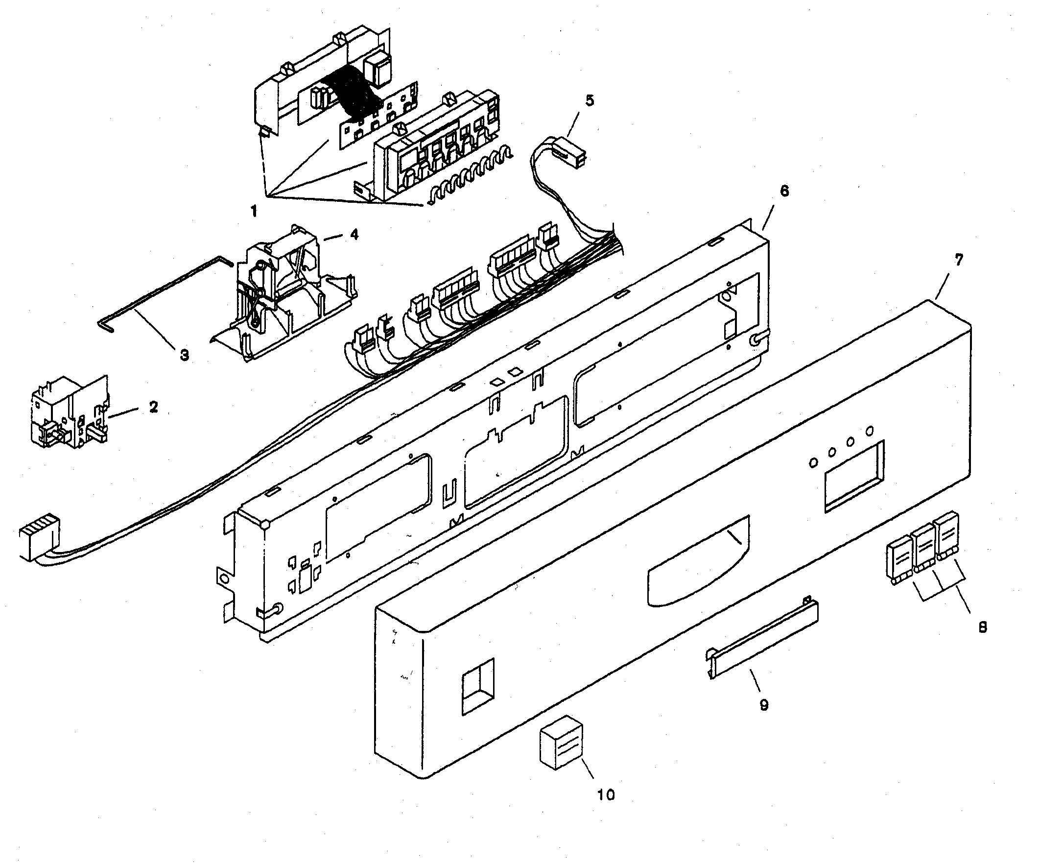 Bosch SHU3322UC/11 fascia panel diagram