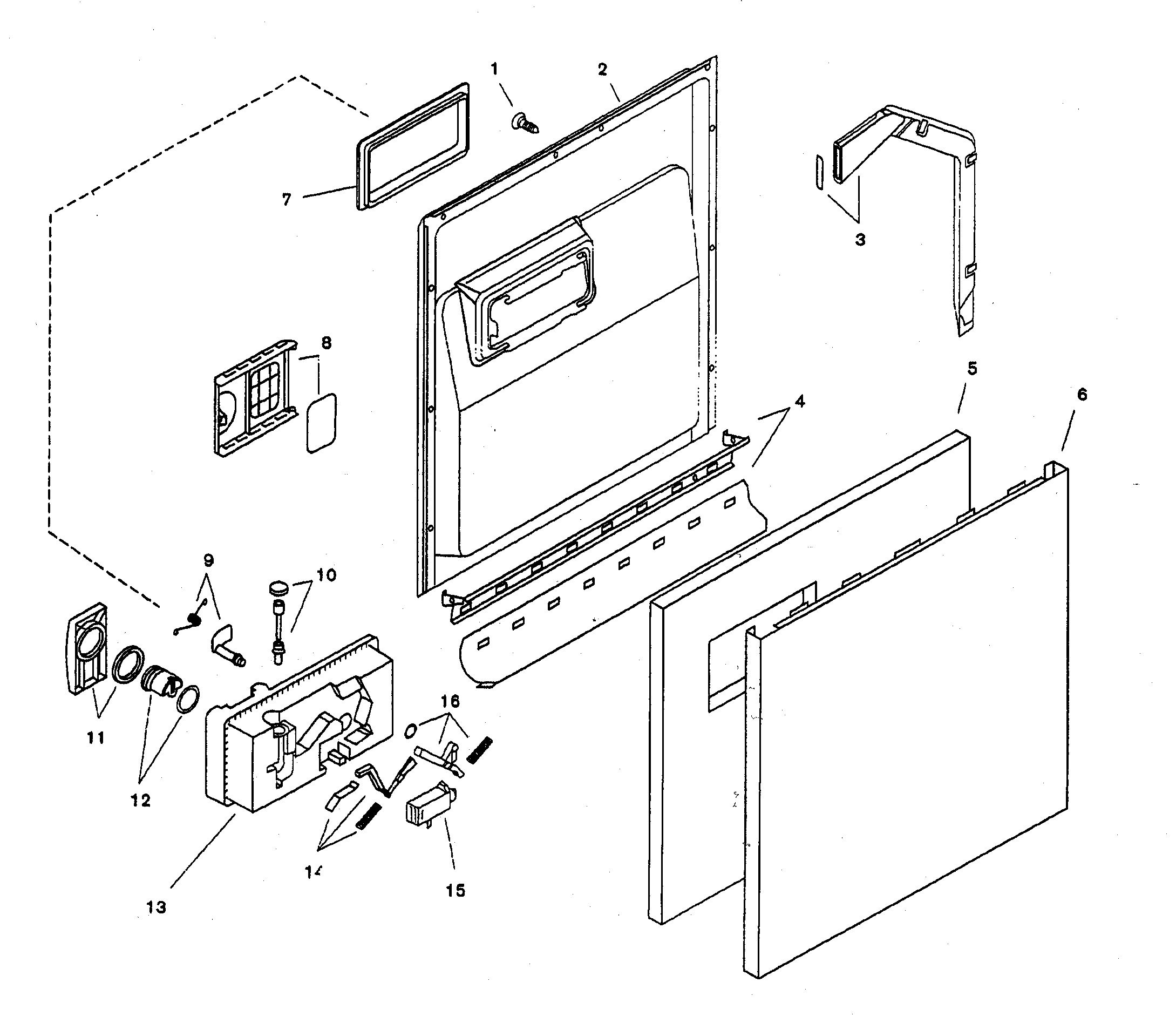 Bosch SHU3322UC/11 door assy diagram