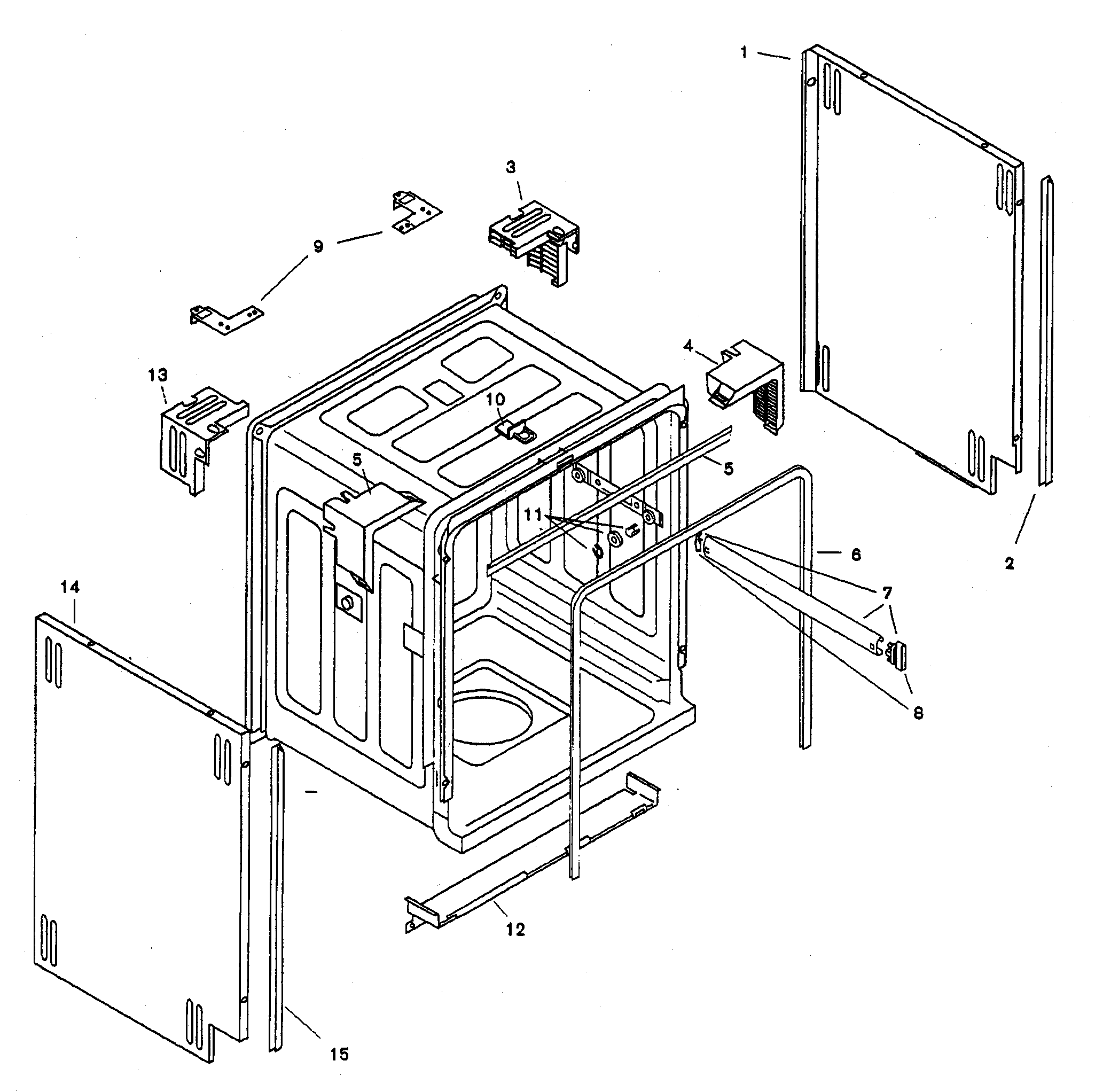 Bosch SHU3322UC/11 tank assy diagram