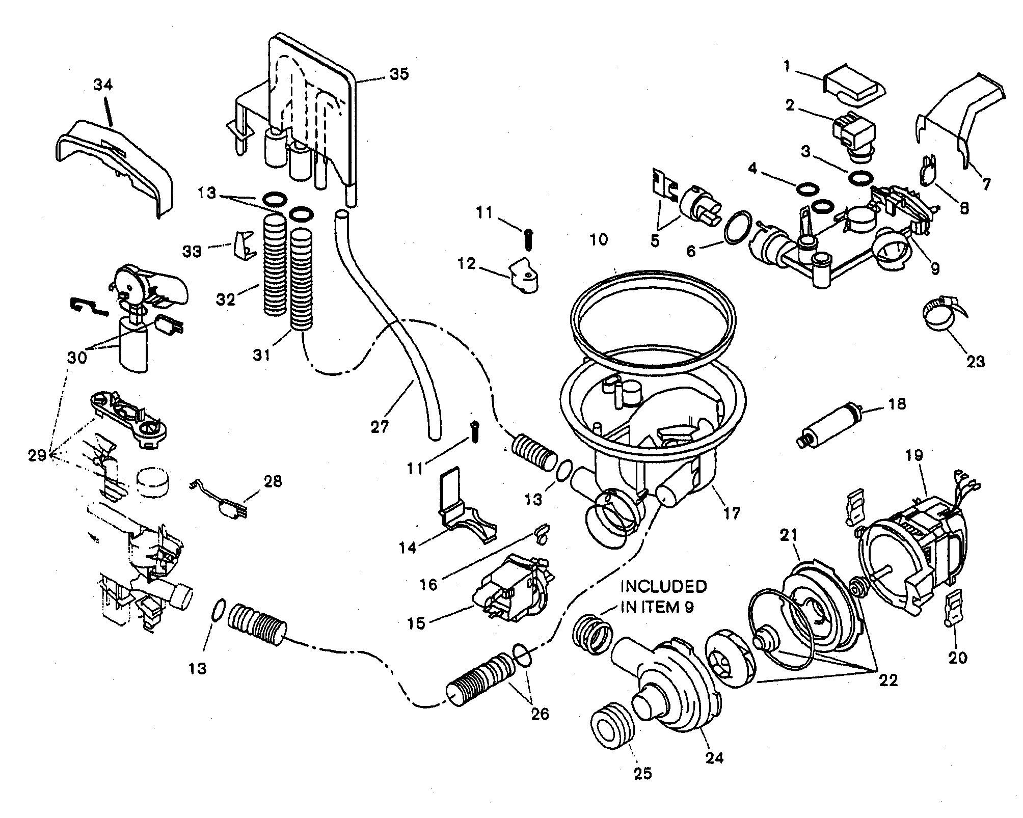 Bosch SHU3322UC/11 component assy diagram