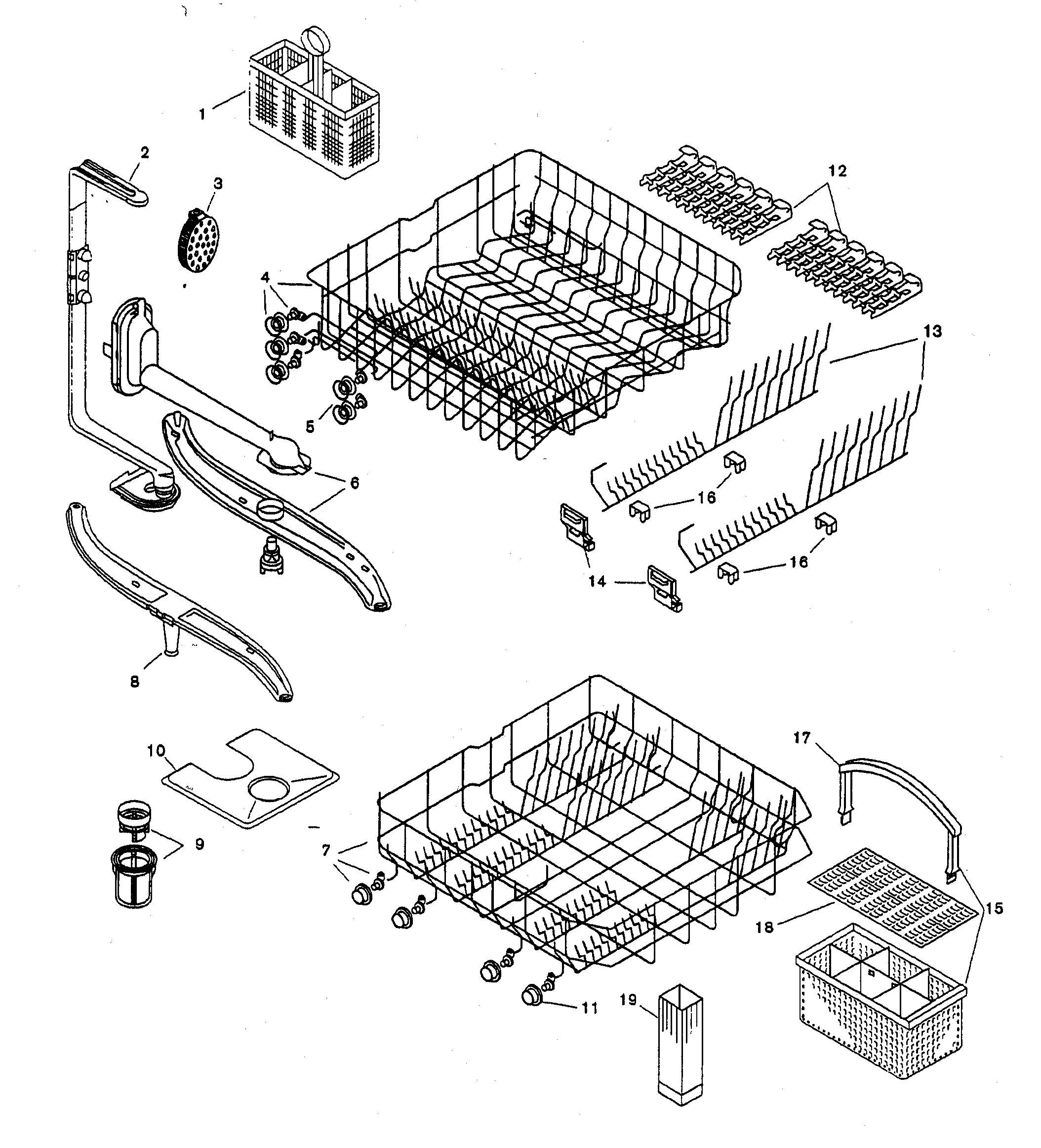 Bosch SHU3322UC/11 racks diagram